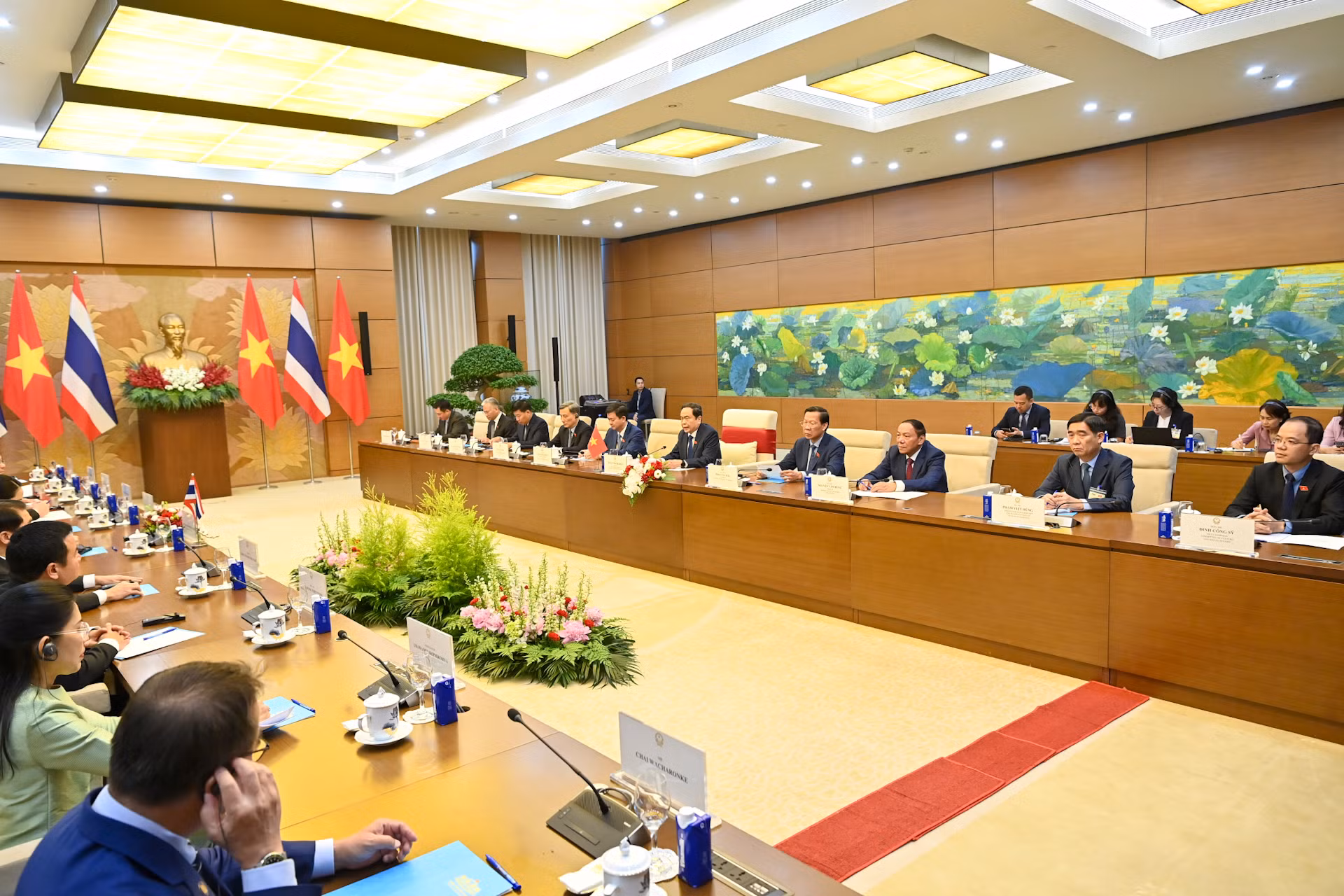 Quang cảnh hội kiến tại Nhà Quốc hội.