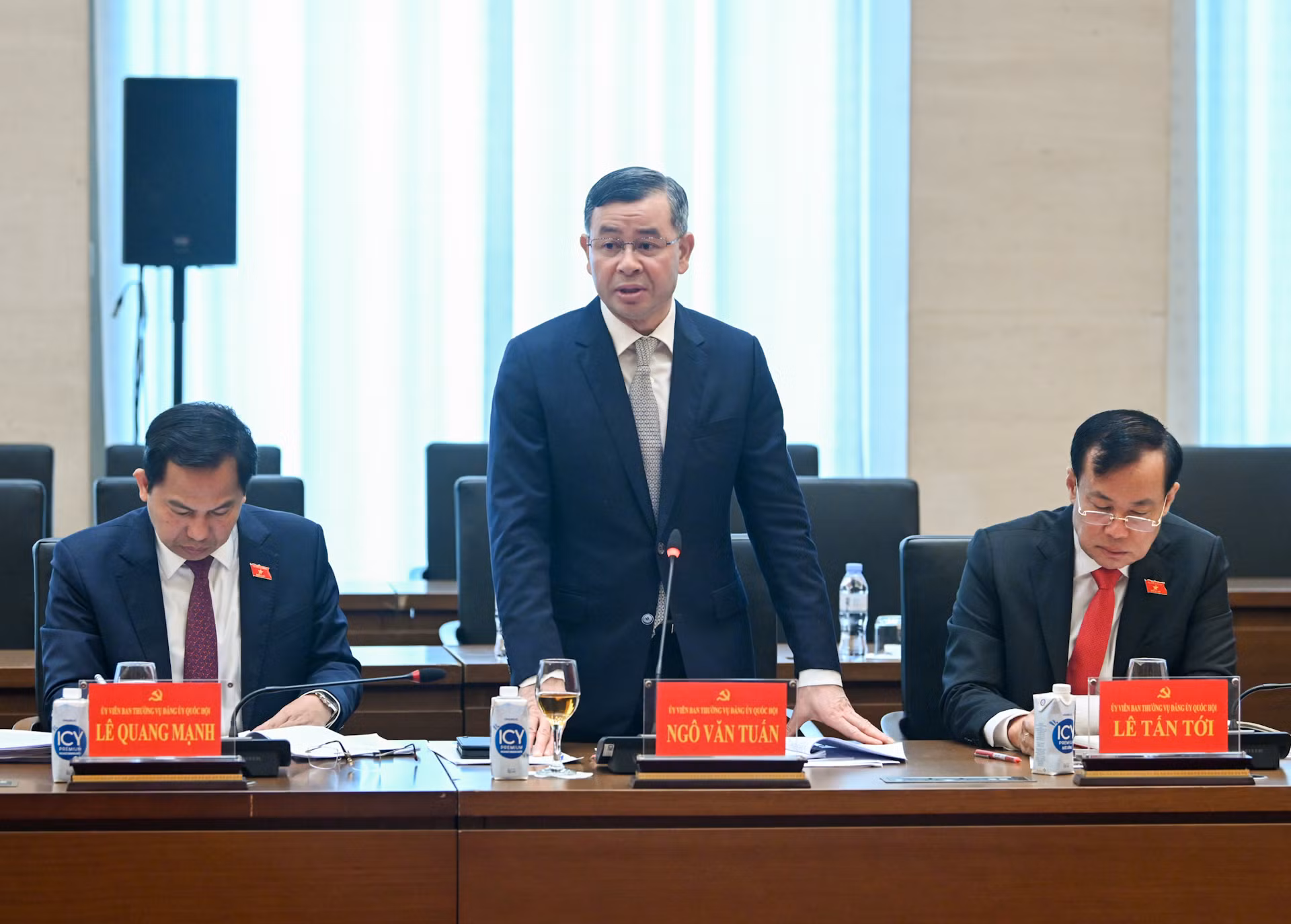 Tổng Kiểm toán Nhà nước Ngô Văn Tuấn phát biểu tại hội nghị.