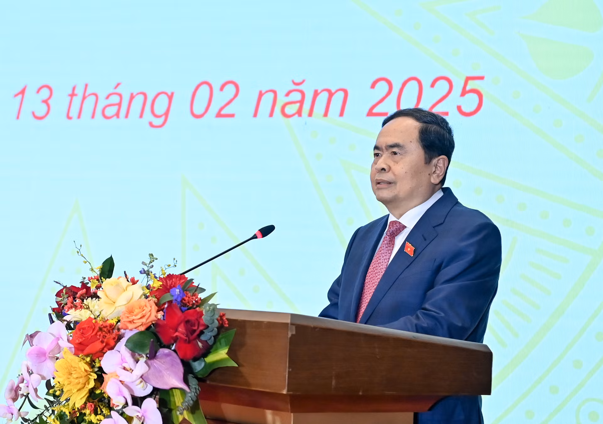 Chủ tịch Quốc hội Trần Thanh Mẫn phát biểu chỉ đạo tại buổi lễ. Chủ tịch Quốc hội Trần Thanh Mẫn phát biểu chỉ đạo tại buổi lễ.
