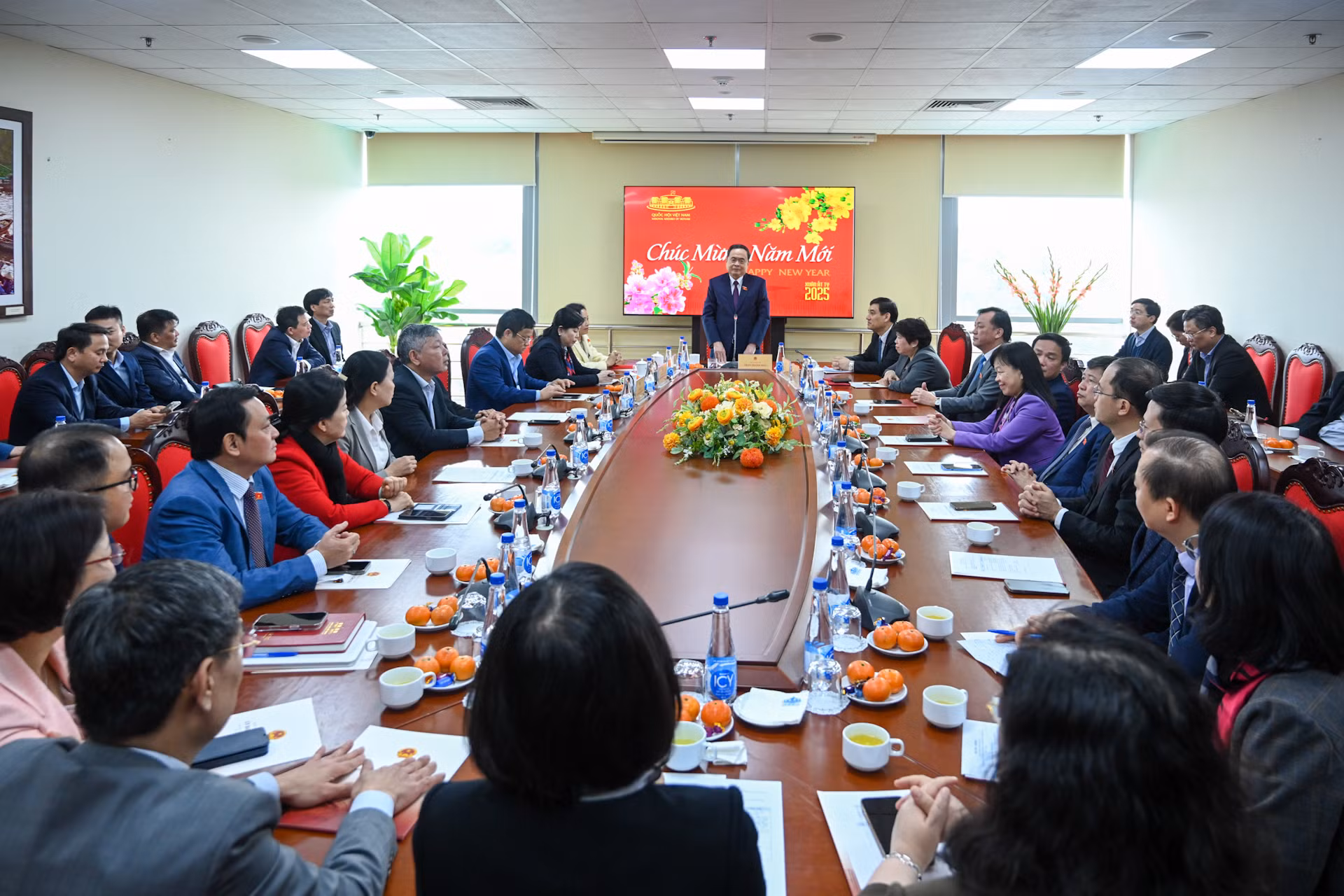 Chủ tịch Quốc hội Trần Thanh Mẫn phát biểu chỉ đạo tại cuộc làm việc với Ủy ban Văn hóa, Giáo dục và Ủy ban Xã hội.