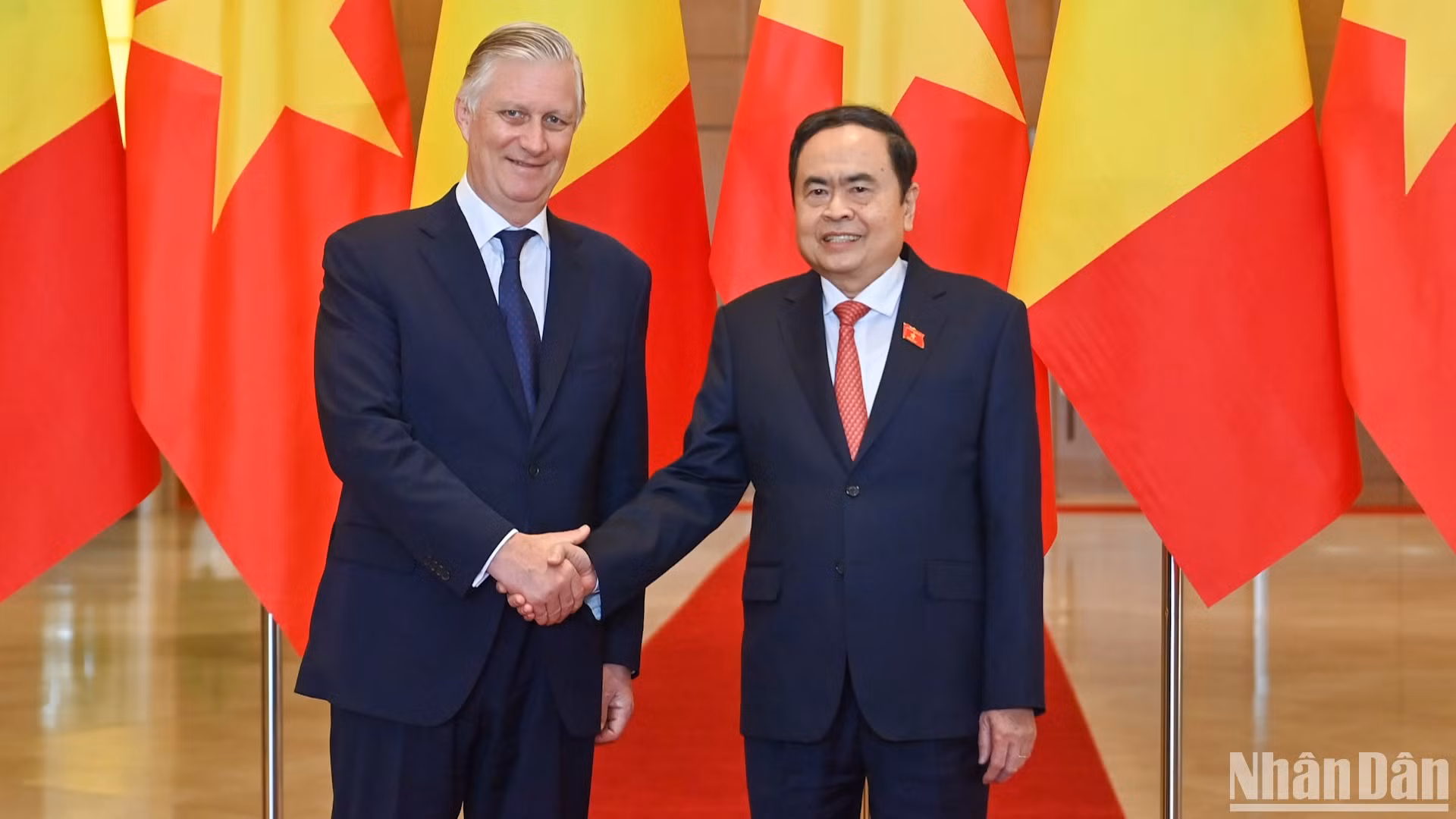 Chủ tịch Quốc hội Trần Thanh Mẫn và Nhà vua Vương quốc Bỉ Philippe.
