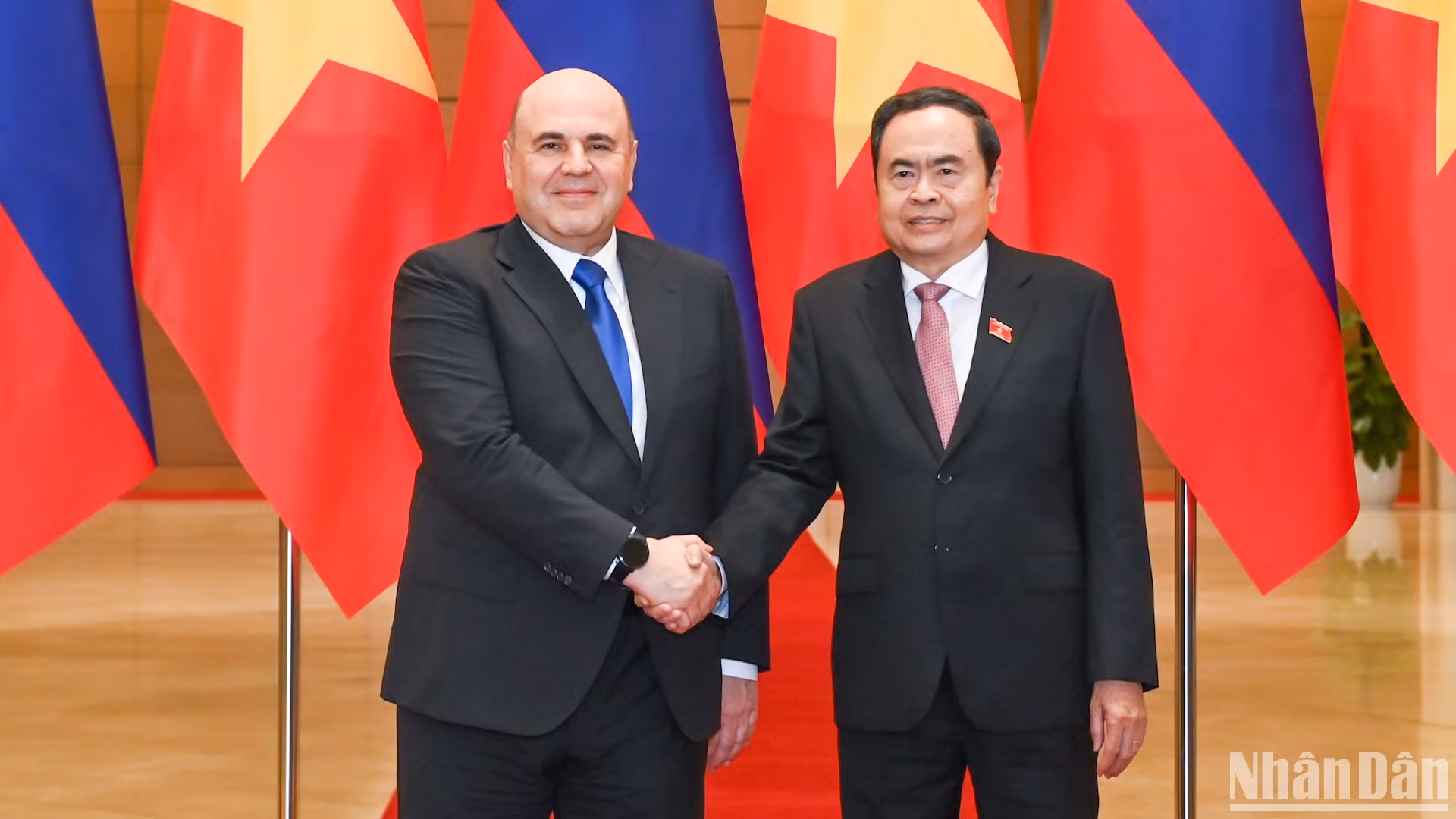 Chủ tịch Quốc hội Trần Thanh Mẫn và Thủ tướng Liên bang Nga Mikhail Vladimirovich Mishustin.