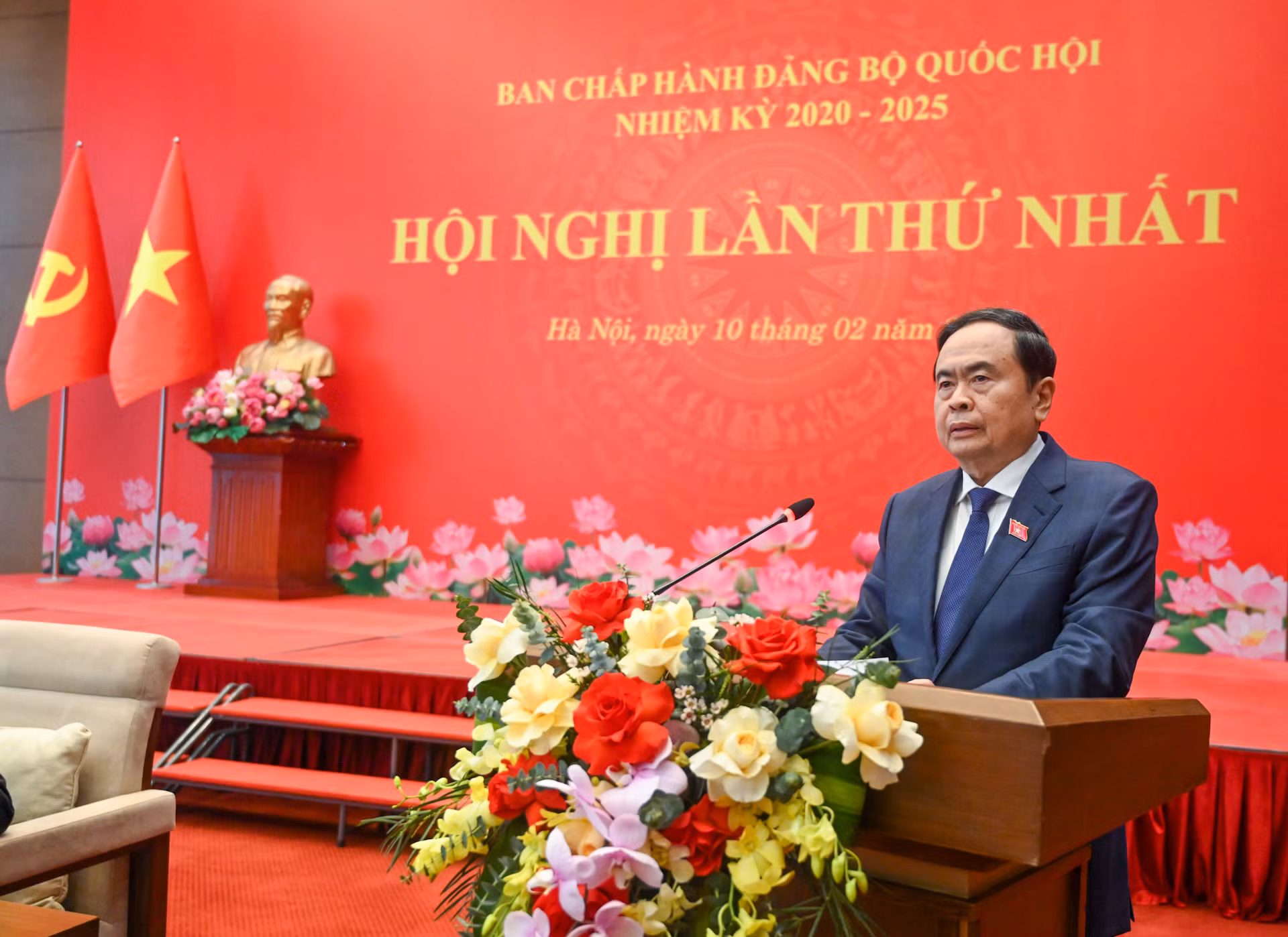 Bí thư Đảng ủy Quốc hội, Chủ tịch Quốc hội Trần Thanh Mẫn phát biểu khai mạc.