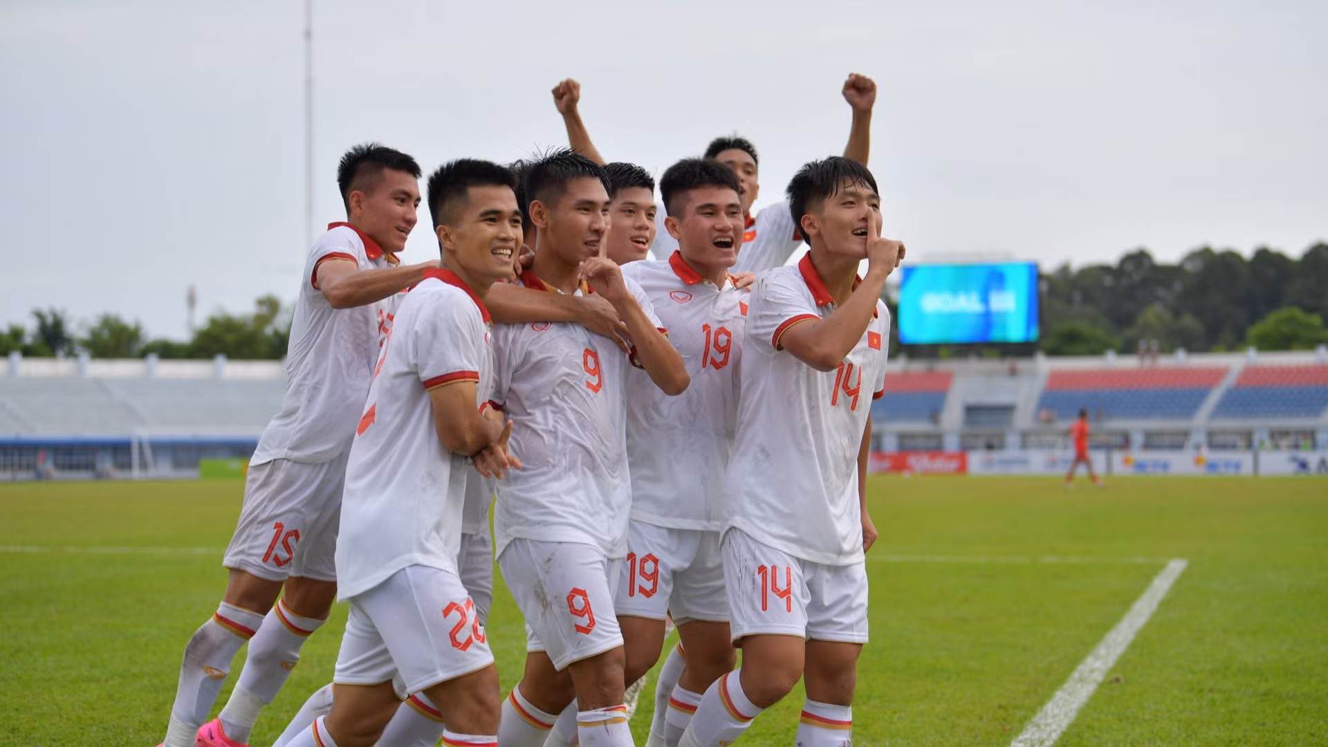 U23 Việt Nam giành thắng lợi 4-1 trước U23 Lào tại trận ra quân ở giải vô địch U23 Đông Nam Á 2023. (Ảnh: ĐINH TRƯỜNG)