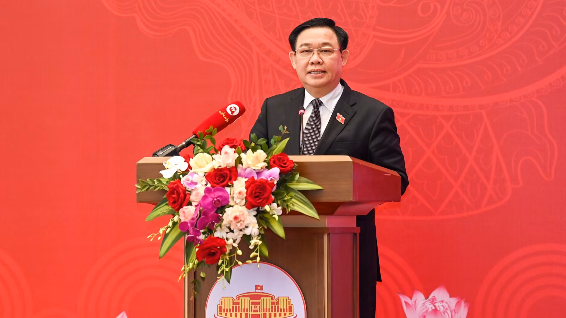 Chủ tịch Quốc hội Vương Đình Huệ phát biểu bế mạc Hội nghị.