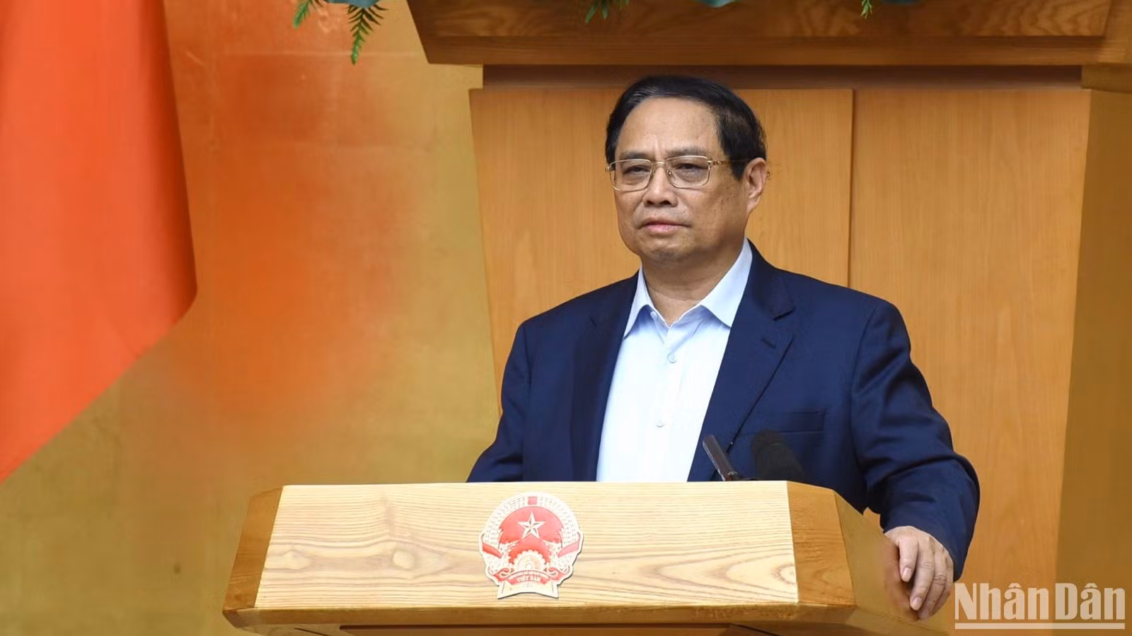 Thủ tướng Phạm Minh Chính phát biểu tại phiên họp chuyên đề về xây dựng pháp luật tháng 6/2024.
