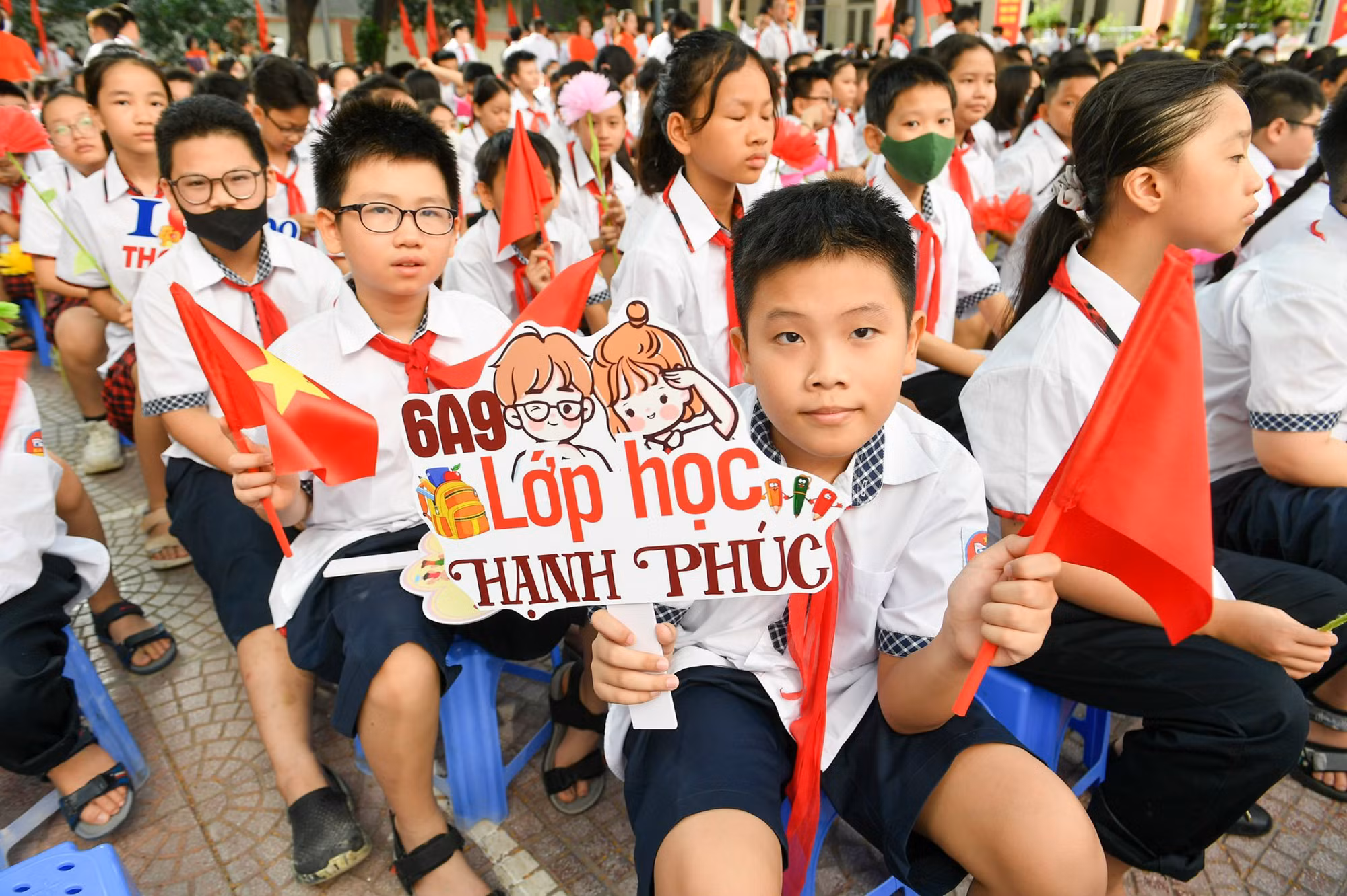 Những lớp học hạnh phúc tại Trường THCS Ba Đình. (Ảnh: THÀNH ĐẠT)