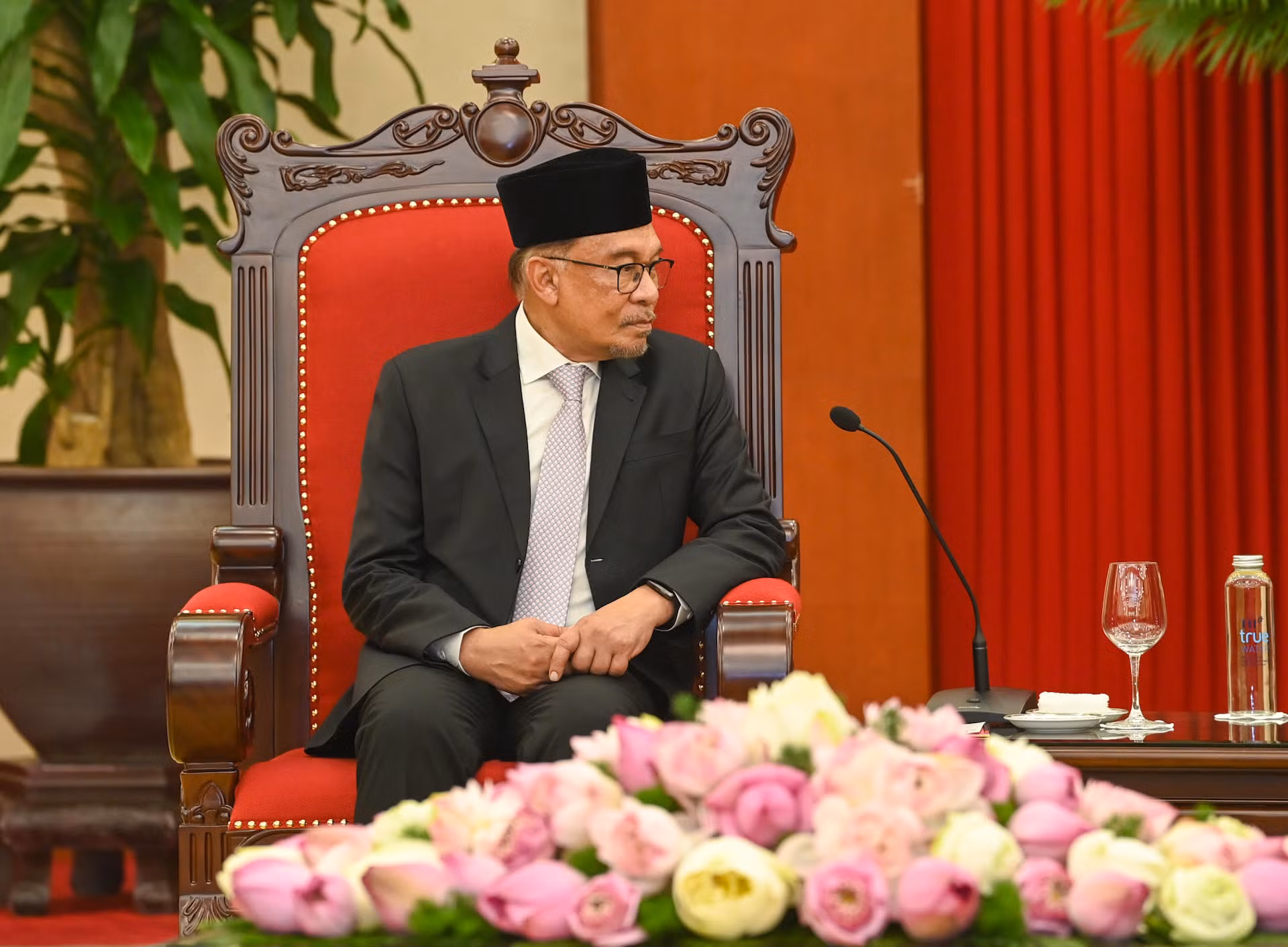Thủ tướng Malaysia Anwar Ibrahim tại buổi tiếp.