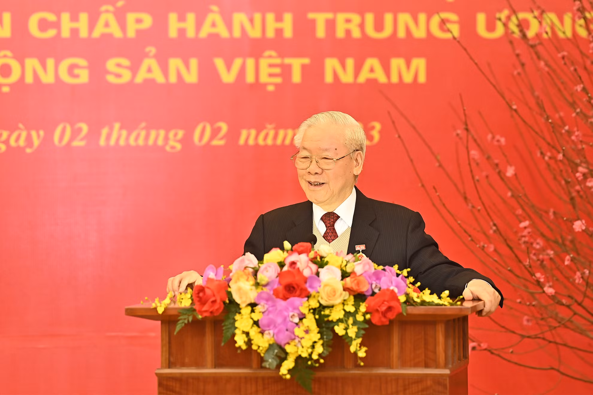 Tổng Bí thư Nguyễn Phú Trọng phát biểu tại buổi lễ. Tổng Bí thư Nguyễn Phú Trọng phát biểu tại buổi lễ.