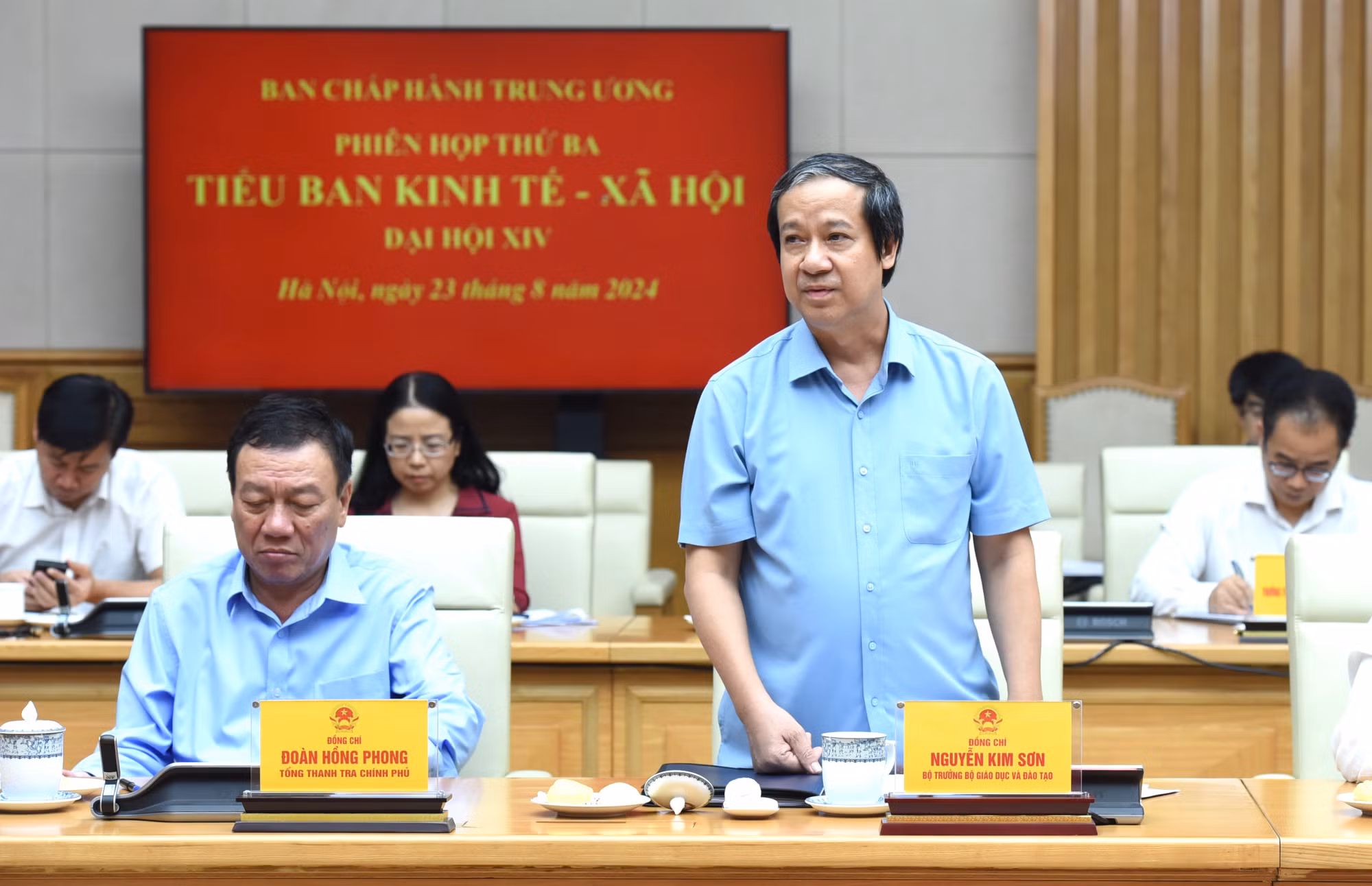 Bộ trưởng Giáo dục và Đào tạo Nguyễn Kim Sơn phát biểu.