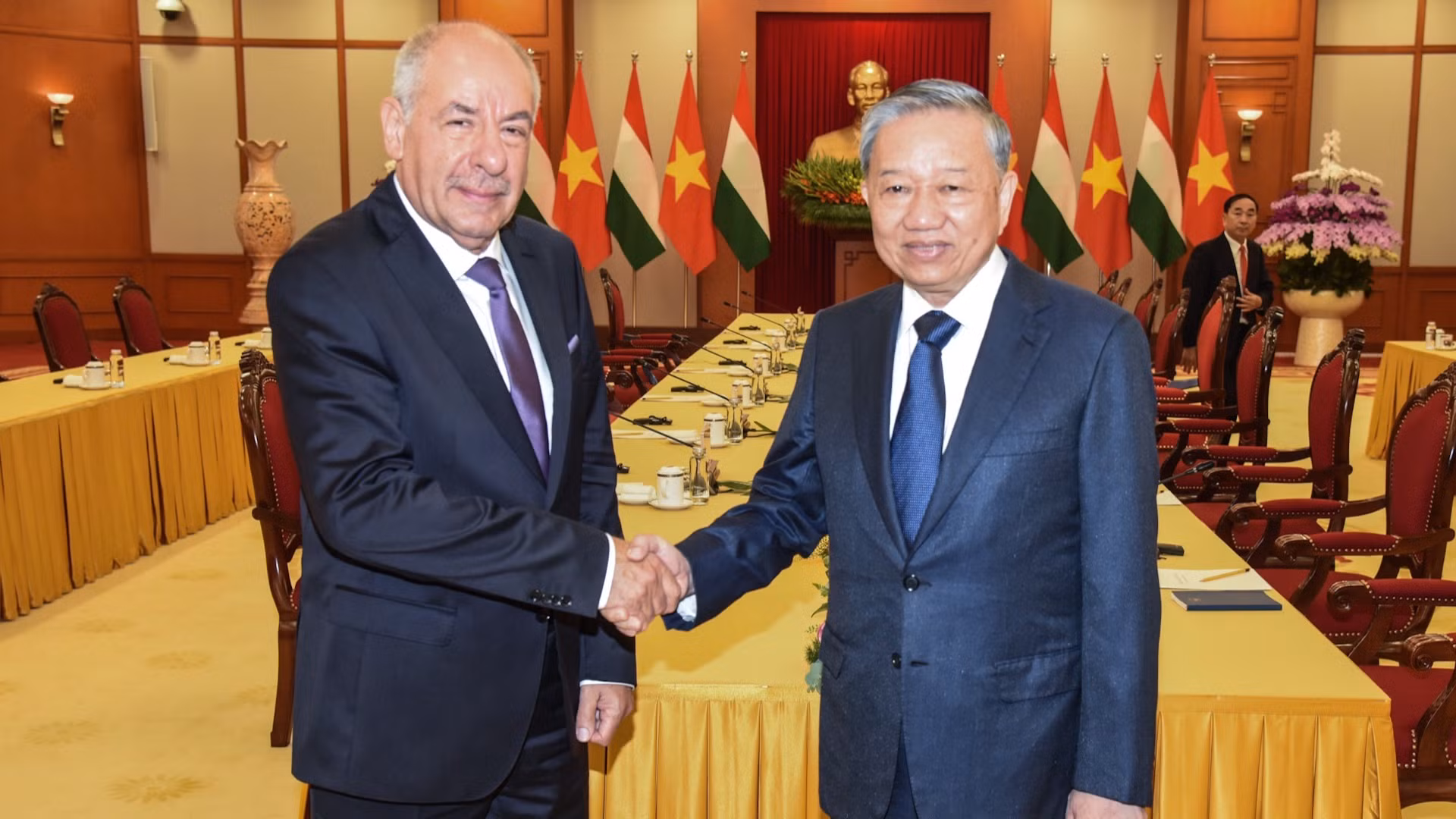 Tổng Bí thư Tô Lâm tiếp Tổng thống Hungary Sulyok Tamas.