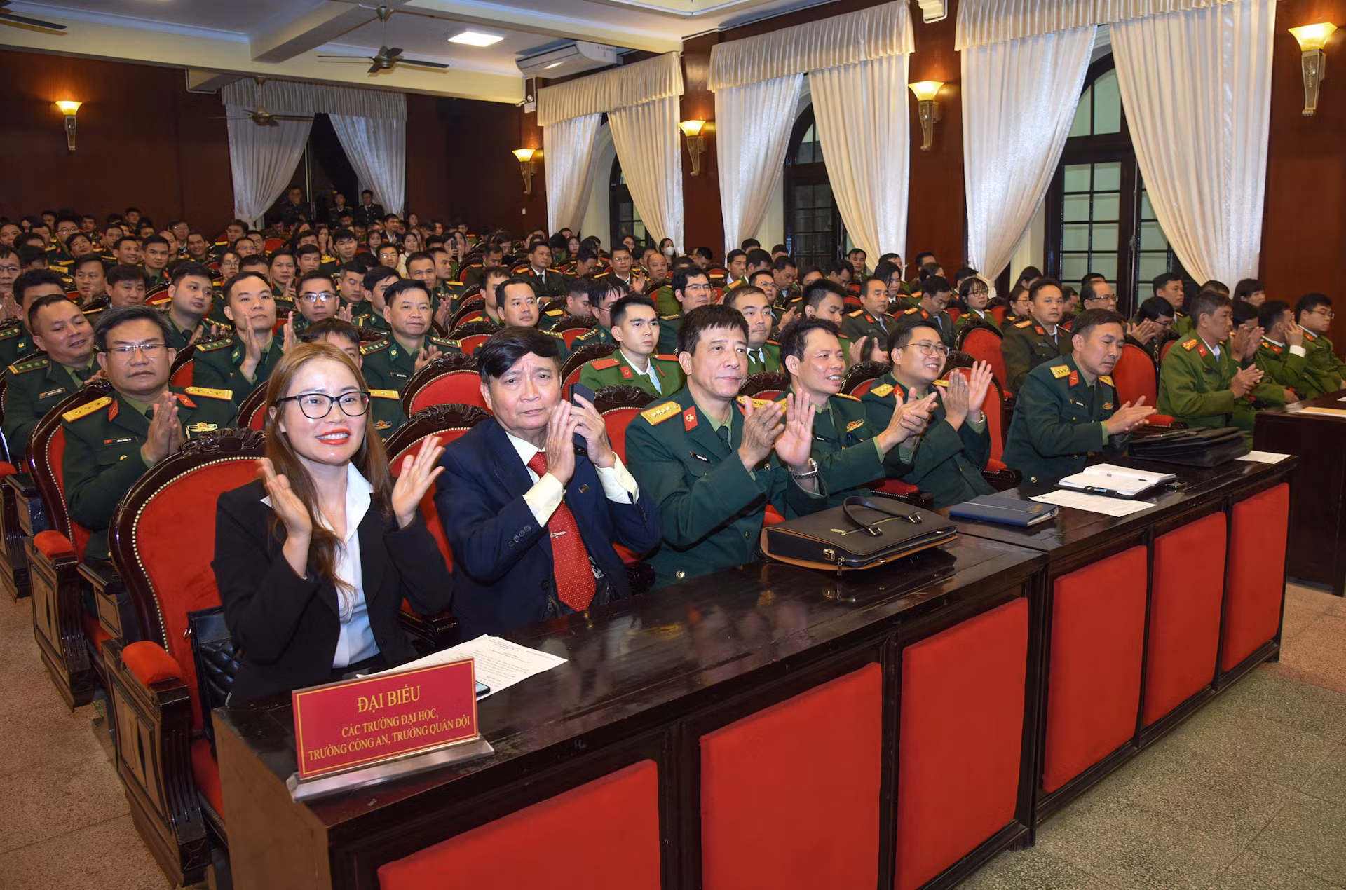 Các đại biểu tham dự Hội nghị tại điểm cầu Hà Nội.