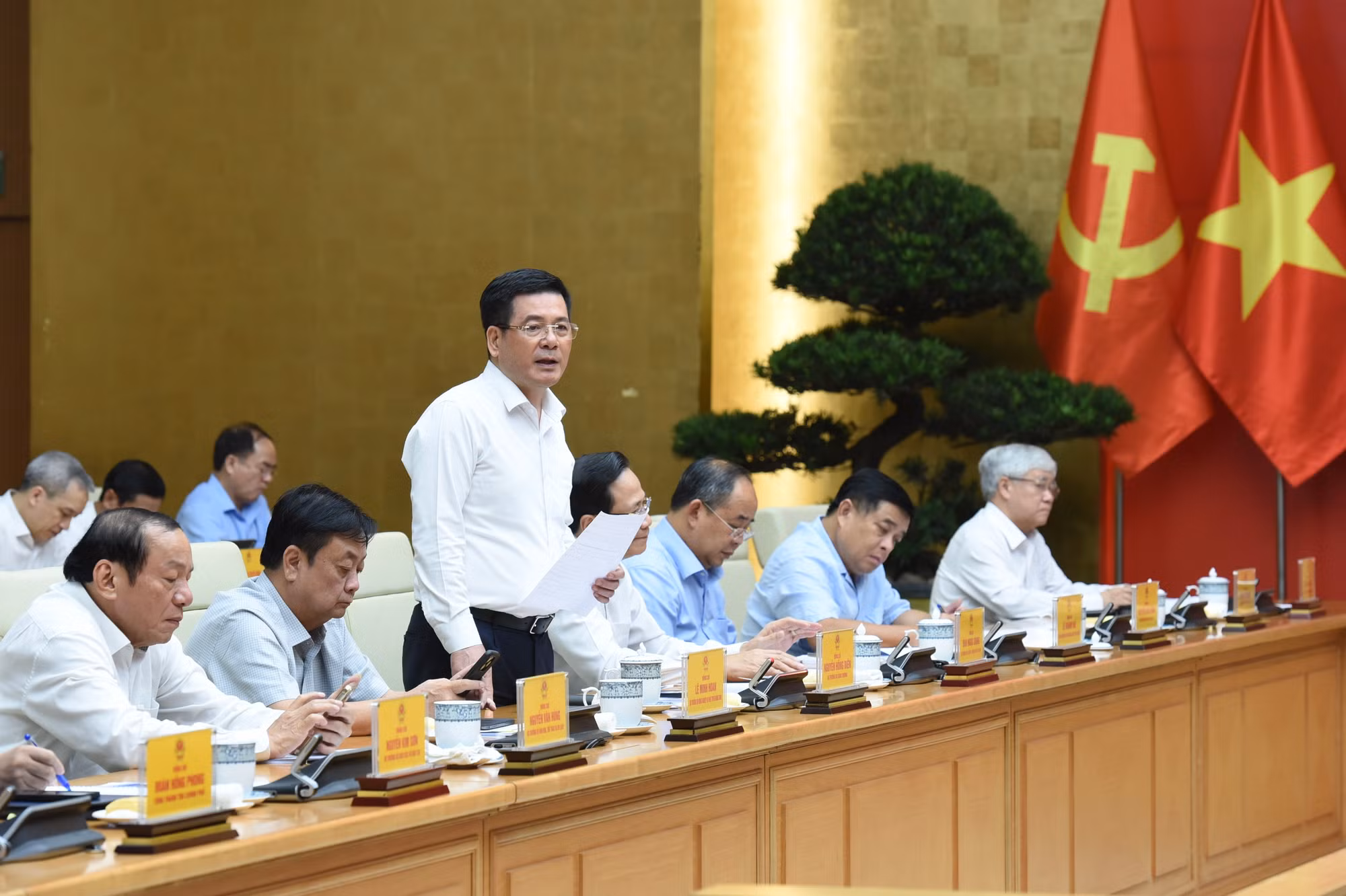 Bộ trưởng Công thương Nguyễn Hồng Diên phát biểu.