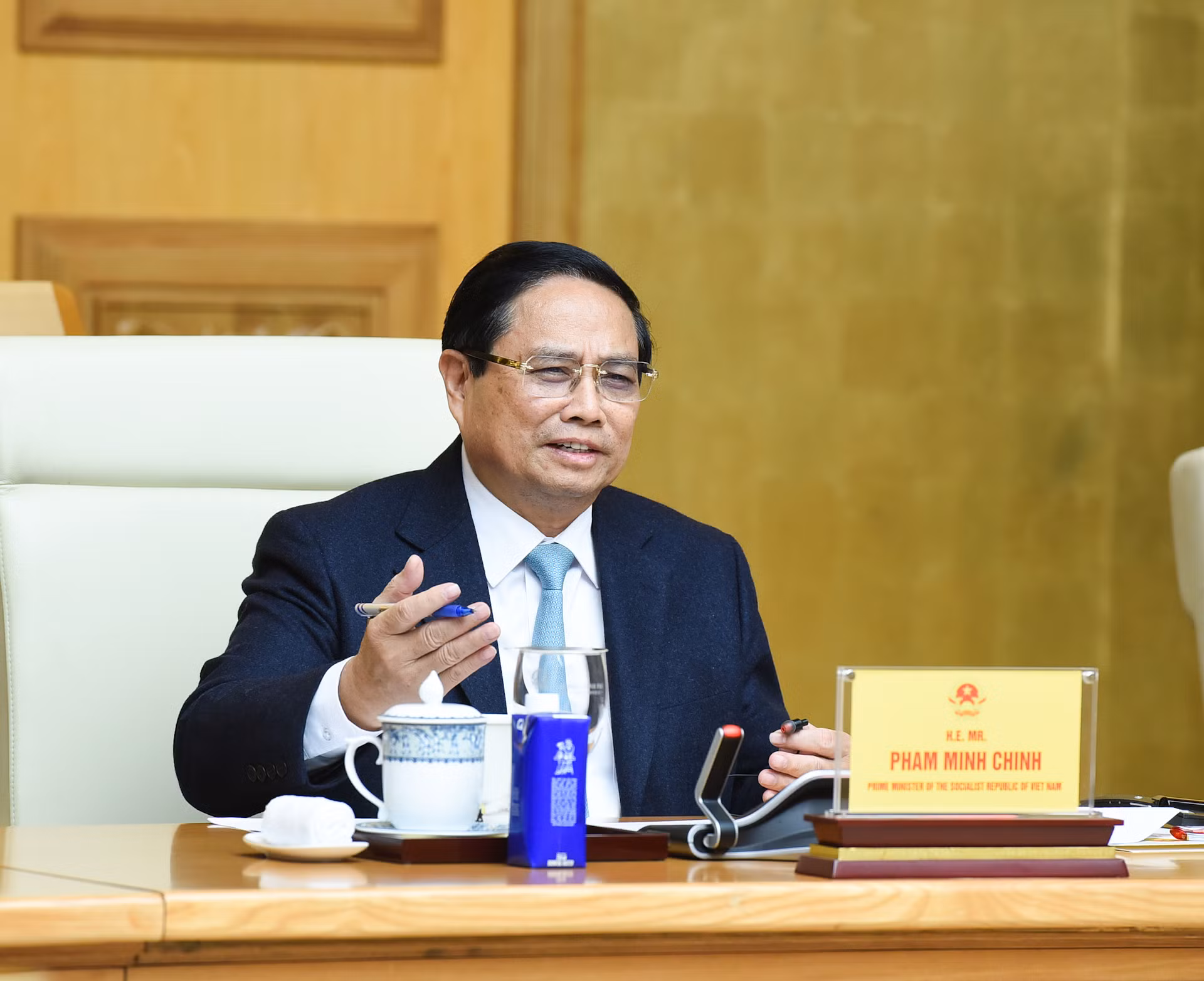 Thủ tướng Phạm Minh Chính phát biểu tại toạ đàm. Thủ tướng Phạm Minh Chính phát biểu tại toạ đàm.