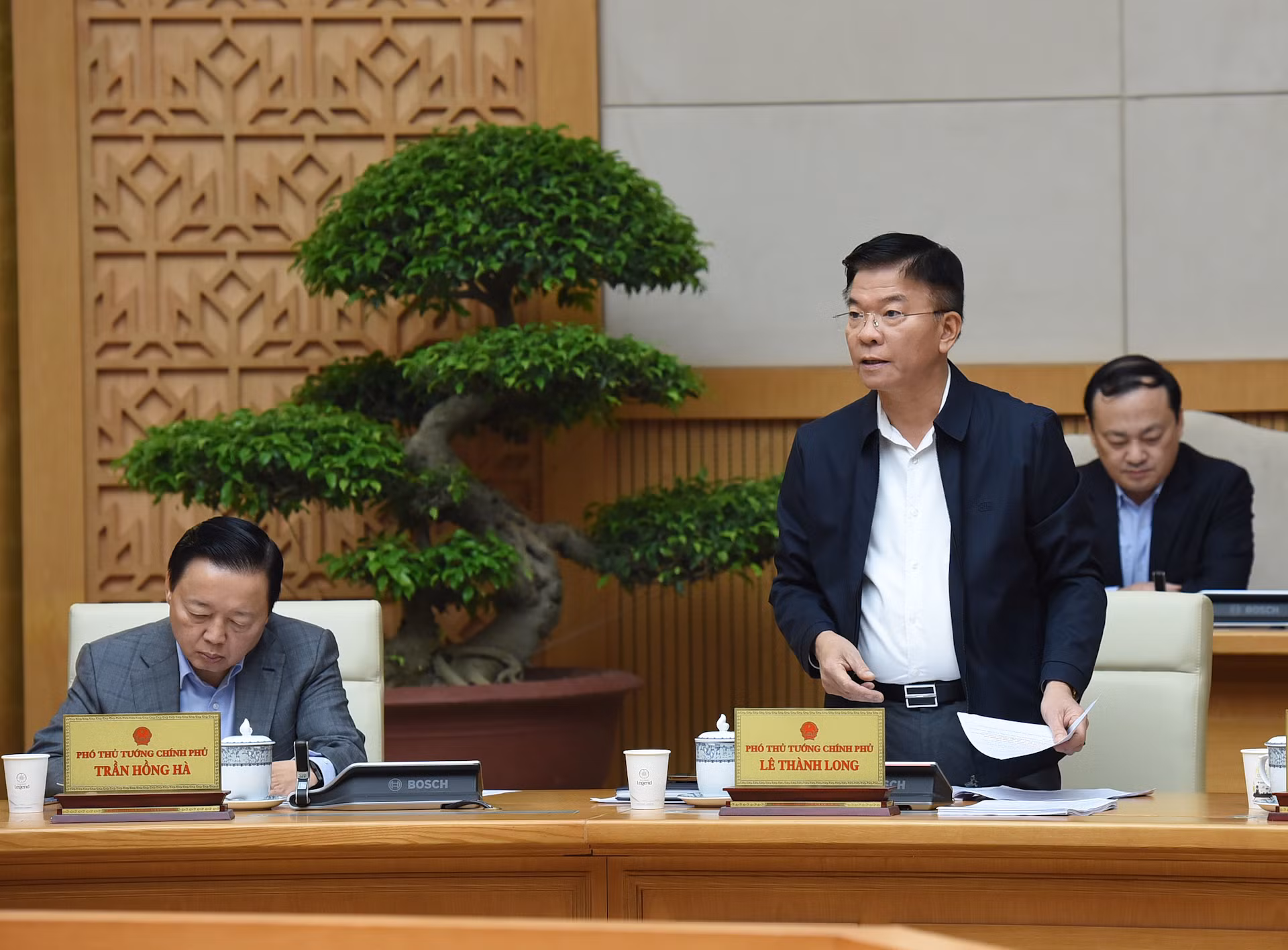 Phó Thủ tướng Lê Thành Long phát biểu. Phó Thủ tướng Lê Thành Long phát biểu.