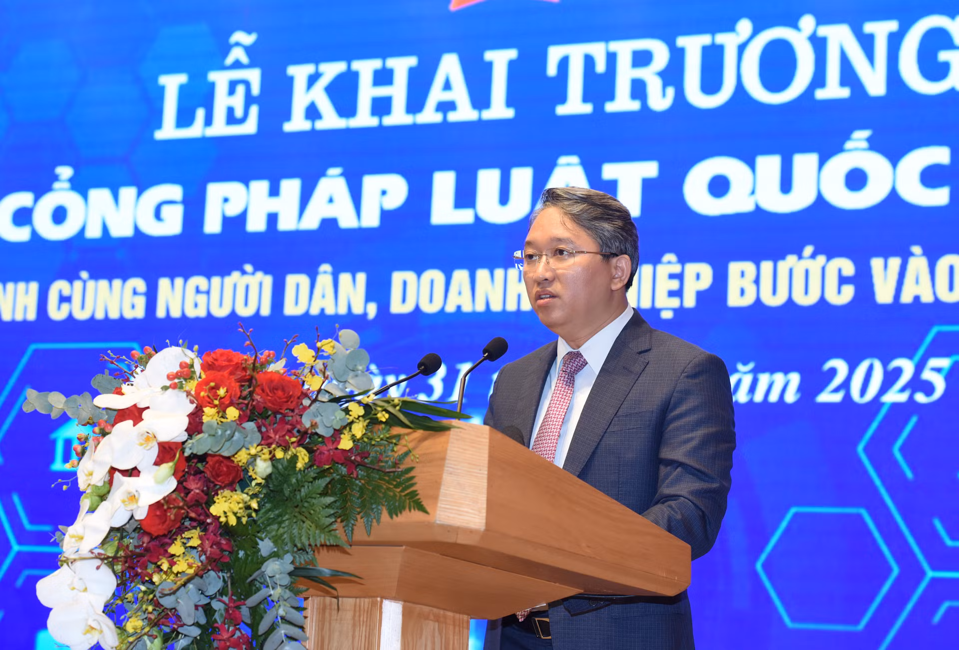 Bộ trưởng Tư pháp Nguyễn Hải Ninh phát biểu.