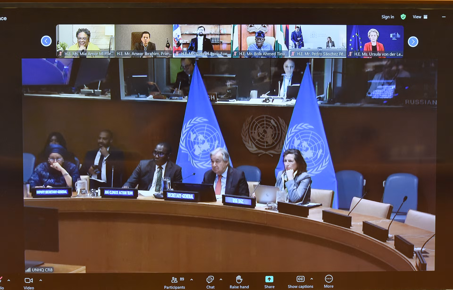 Tổng Thư ký Liên hợp quốc Antonio Guterres phát biểu.