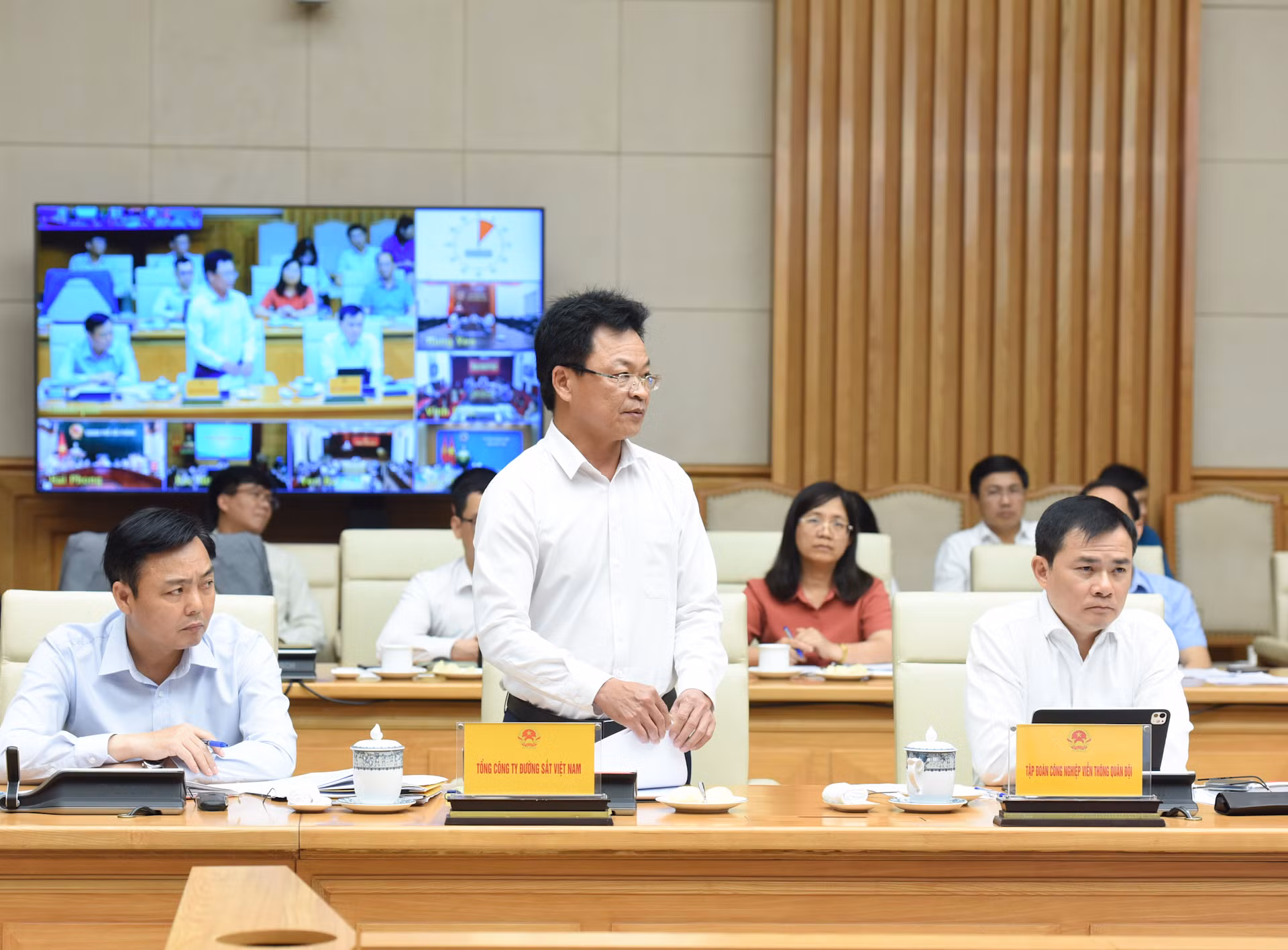 Chủ tịch Tổng Công ty Đường sắt Việt Nam Đặng Sỹ Mạnh phát biểu.