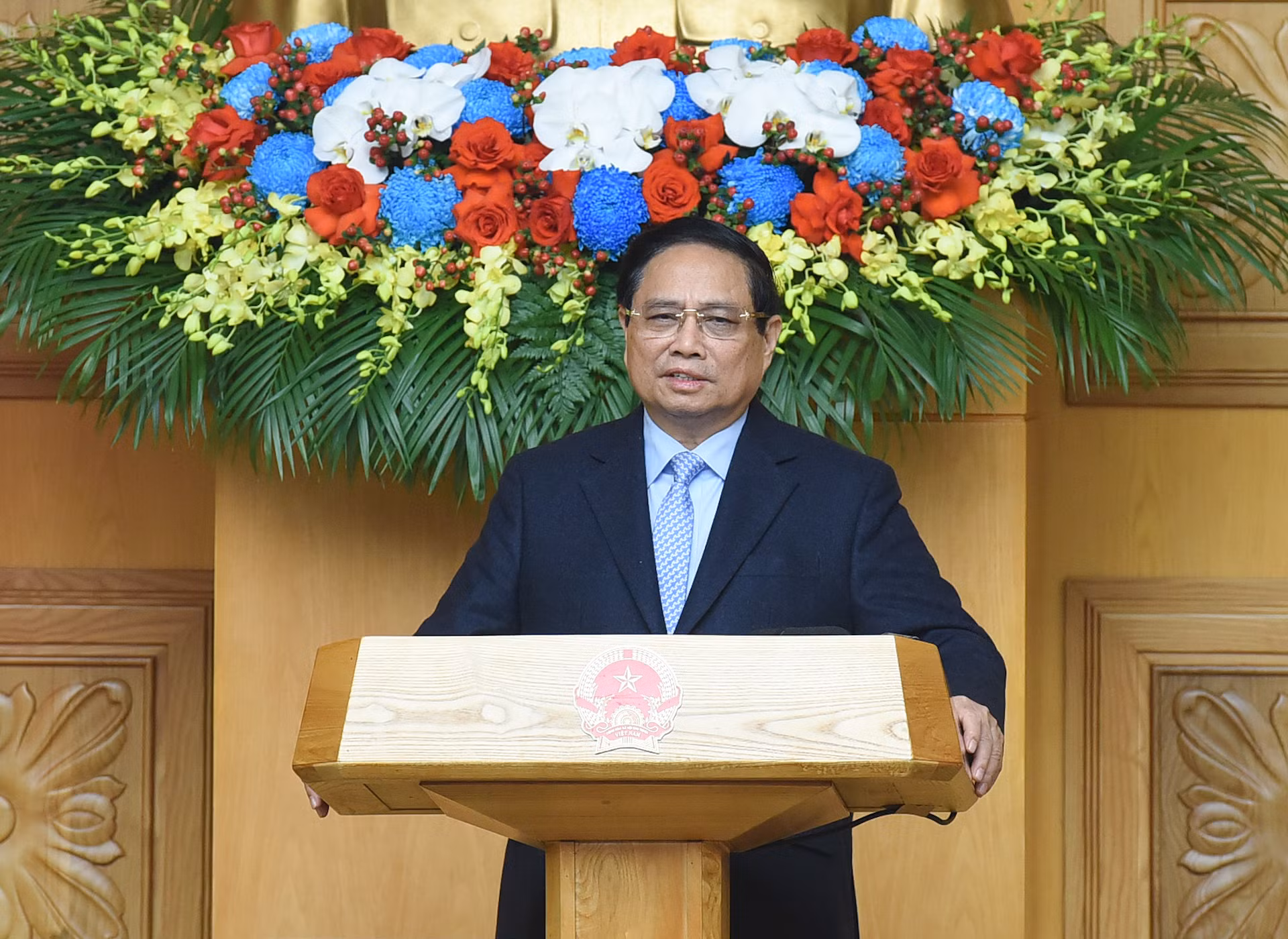 Thủ tướng Phạm Minh Chính phát biểu tại Tọa đàm. Thủ tướng Phạm Minh Chính phát biểu tại Tọa đàm.