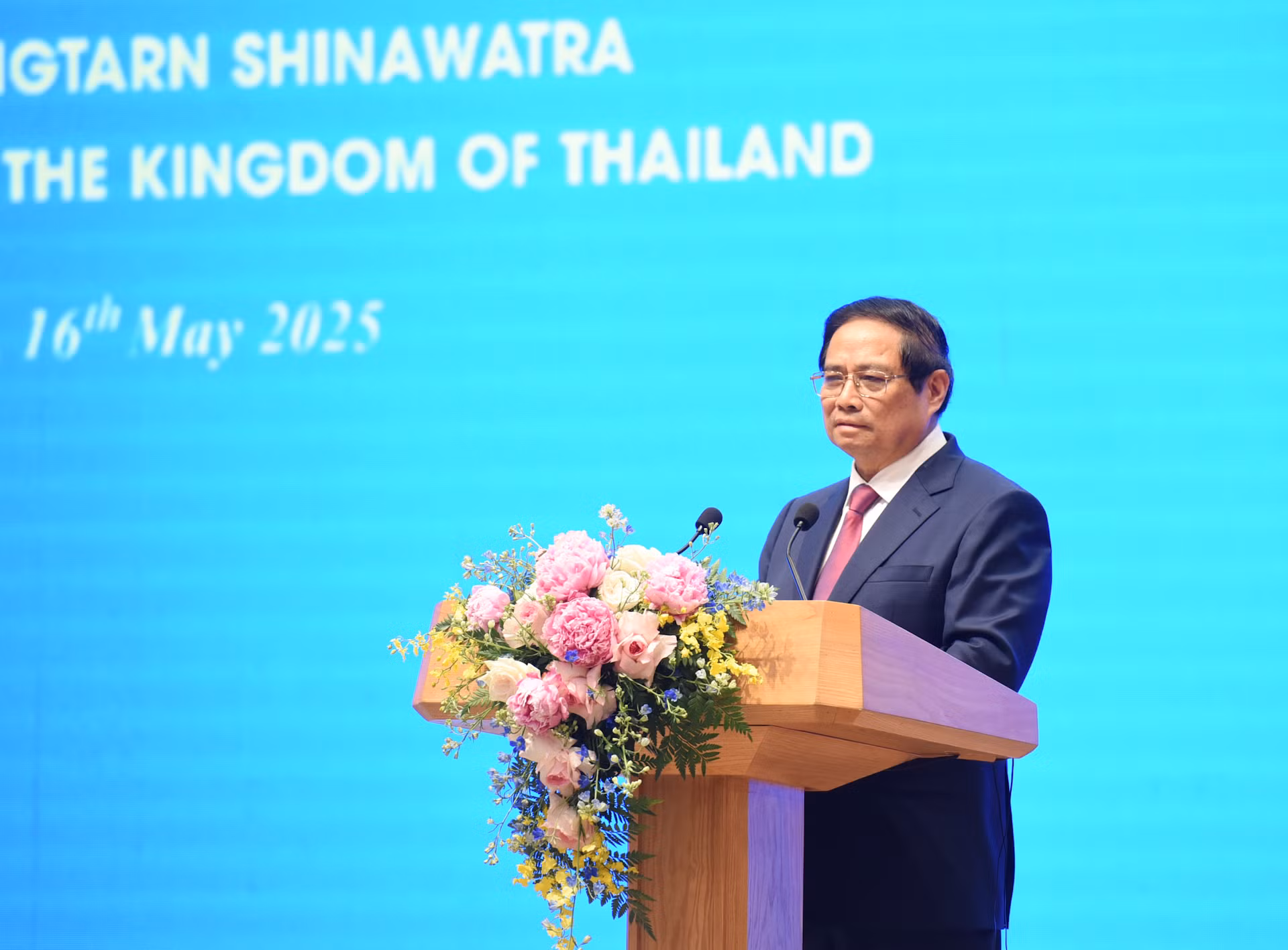 Thủ tướng Phạm Minh Chính phát biểu tại buổi họp báo. Thủ tướng Phạm Minh Chính phát biểu tại buổi họp báo.