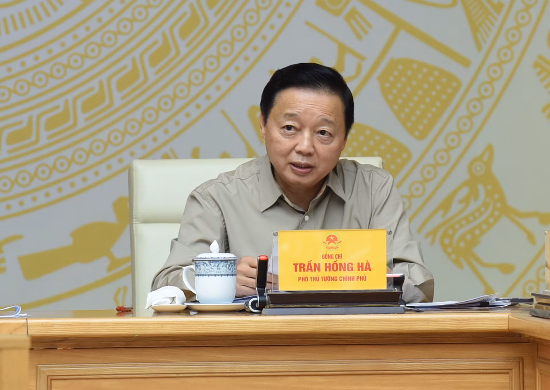 Phó Thủ tướng Trần Hồng Hà phát biểu. Phó Thủ tướng Trần Hồng Hà phát biểu.