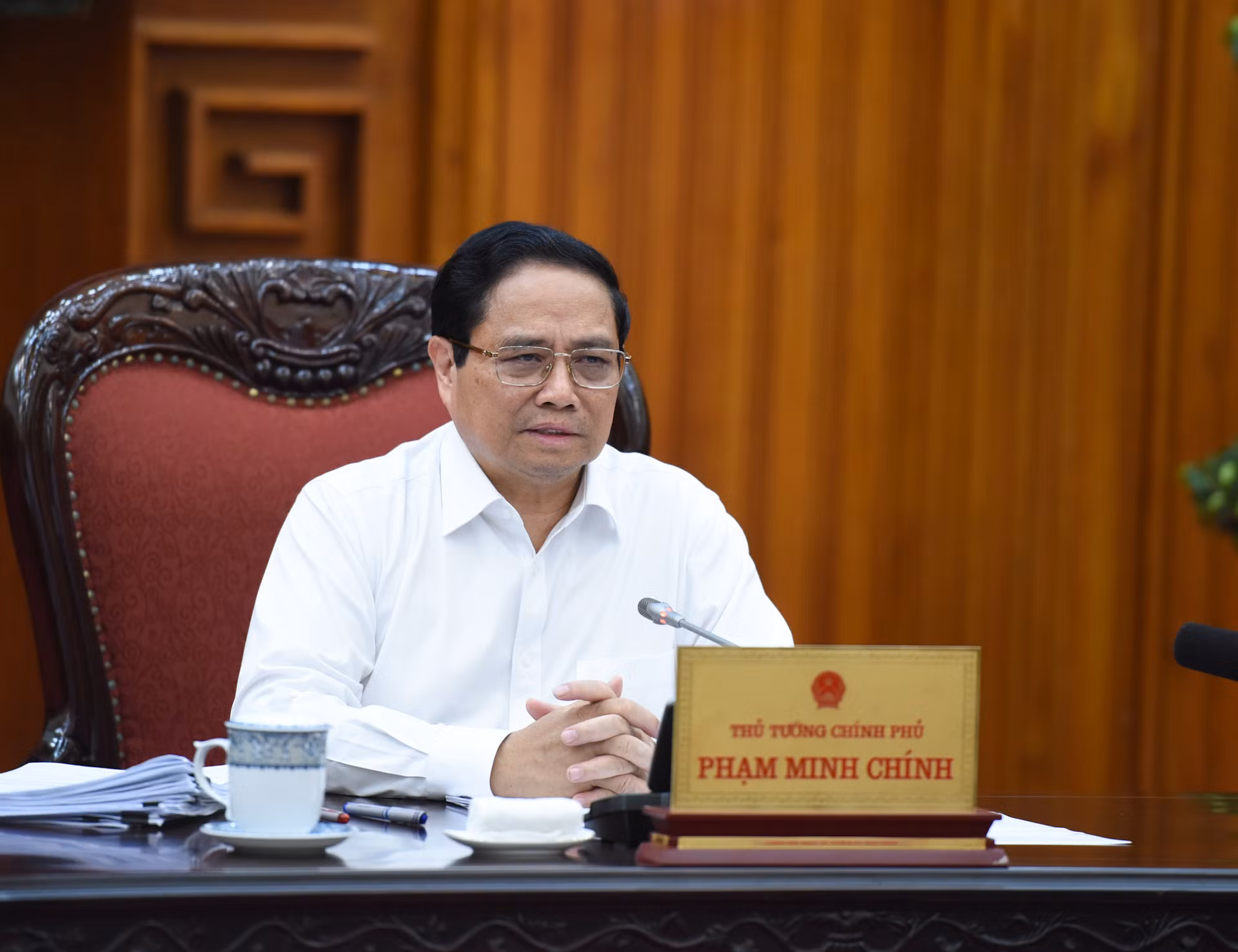Thủ tướng Phạm Minh Chính phát biểu chỉ đạo. Thủ tướng Phạm Minh Chính phát biểu chỉ đạo.