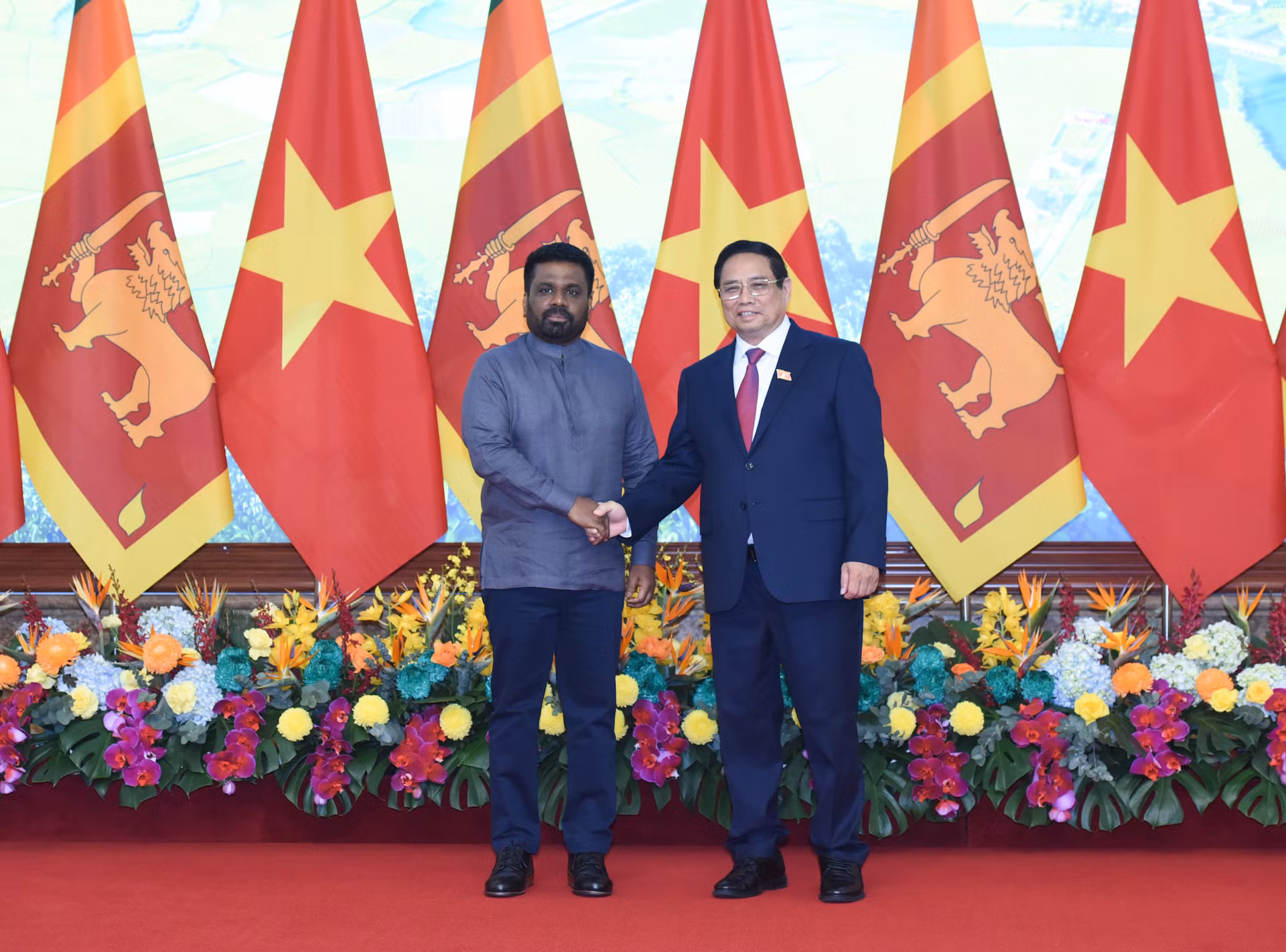 Thủ tướng Phạm Minh Chính và Tổng thống Sri Lanka Anura Kumara Dissanayaka.
