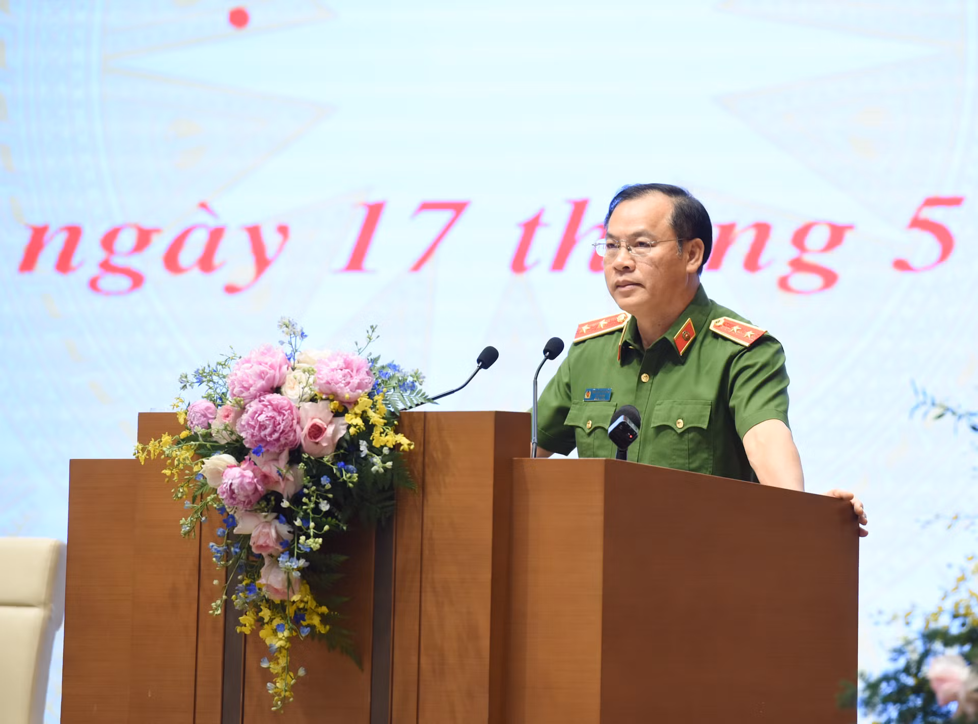 Trung tướng, Thứ trưởng Nguyễn Văn Long phát biểu.