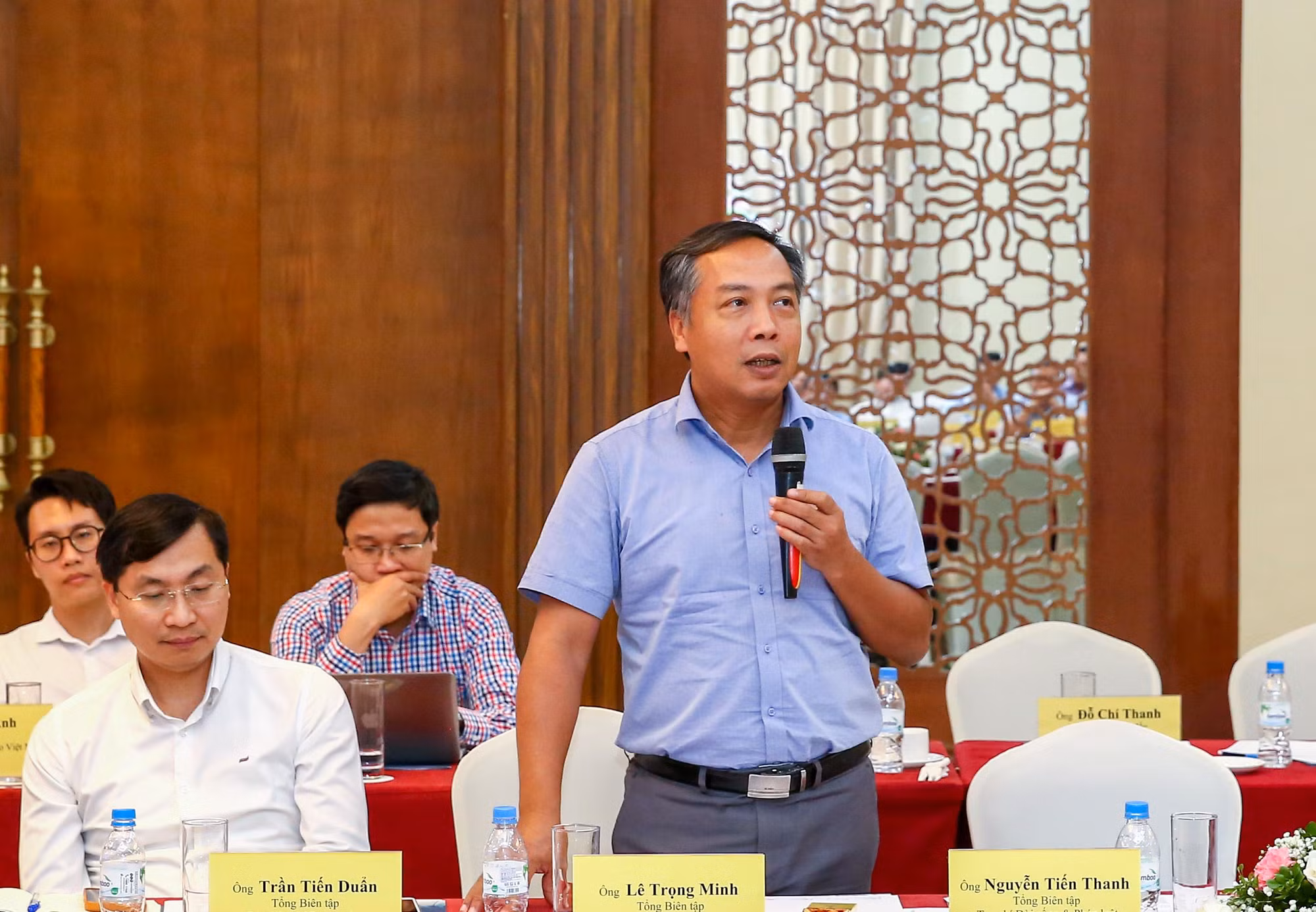 Ông Lê Trọng Minh, Tổng Biên tập báo Đầu tư phát biểu tại Diễn đàn.