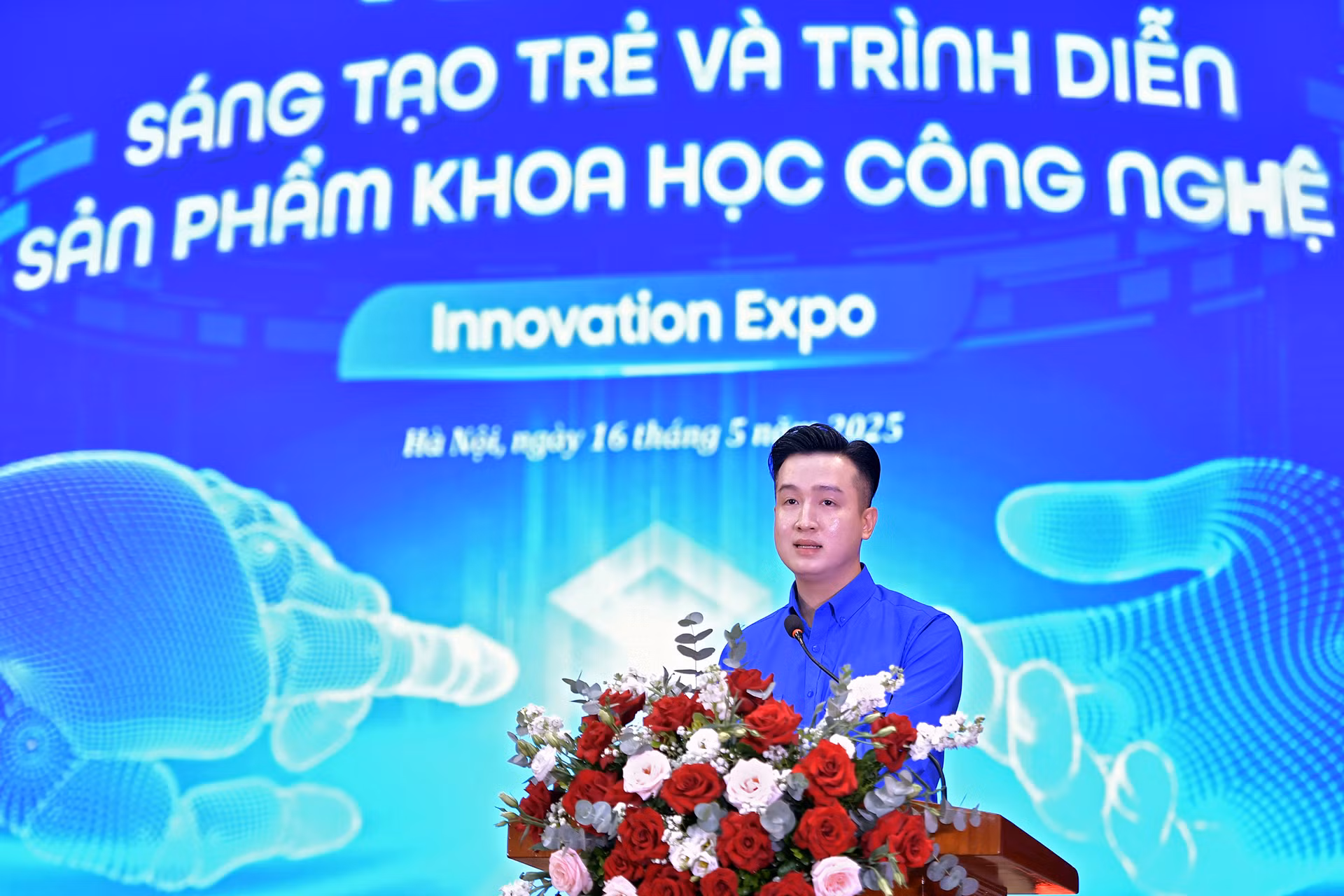 Đồng chí Đào Đức Việt thông tin về Festival sáng tạo trẻ và trình diễn sản phẩm khoa học công nghệ (Innovation Expo).