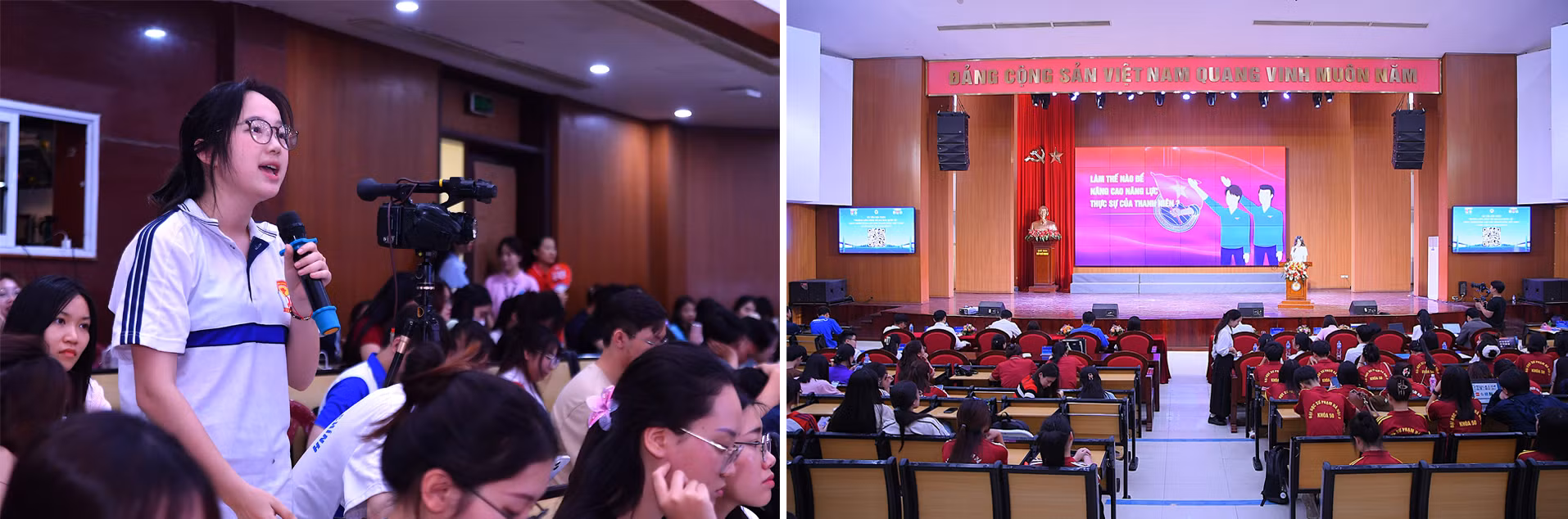 Toàn cảnh Hội thảo khoa học sinh viên "Hướng dẫn công bố bài báo quốc tế - Phát triển năng lực cho sinh viên Việt Nam: Chiến lược và Hành động".