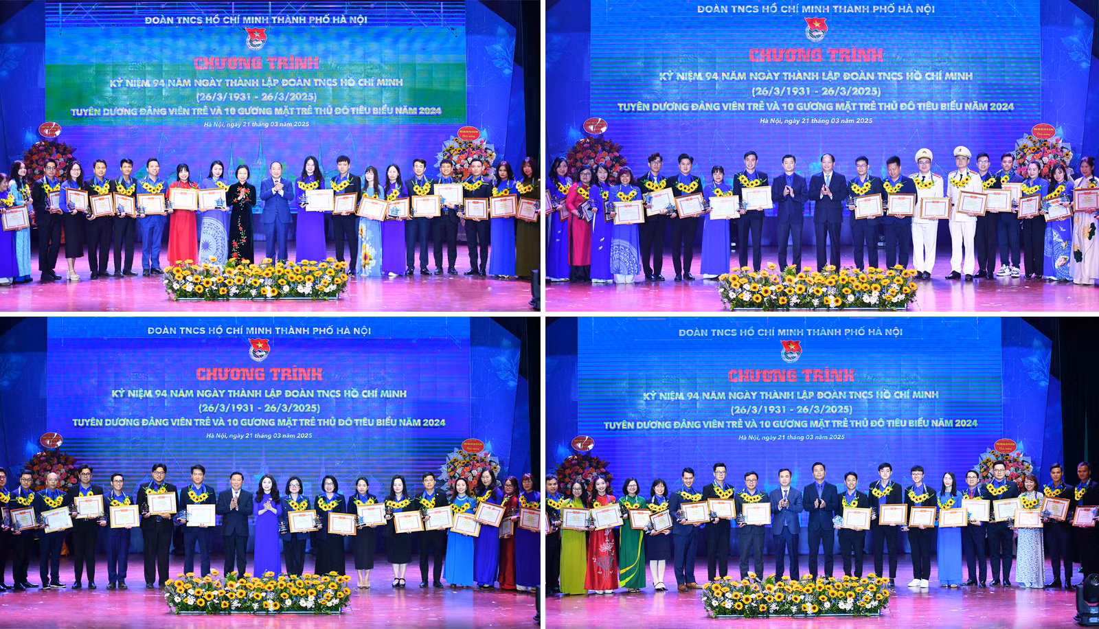 Ban tổ chức tuyên dương các đảng viên trẻ tiêu biểu Thủ đô năm 2024.