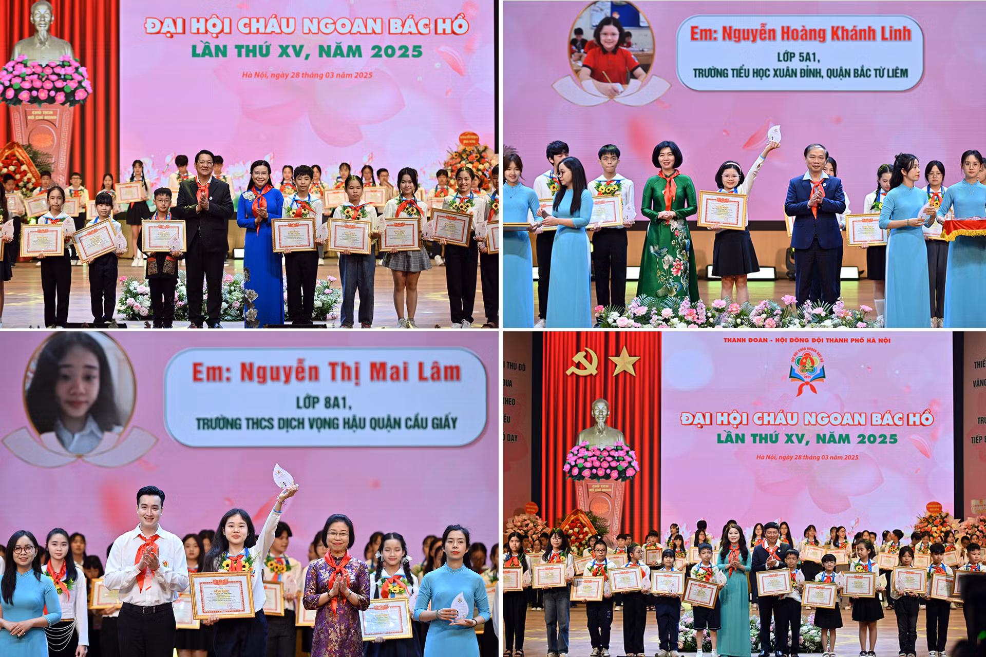 Ban tổ chức tuyên dương thiếu nhi tiêu biểu, xuất sắc về dự Đại hội.