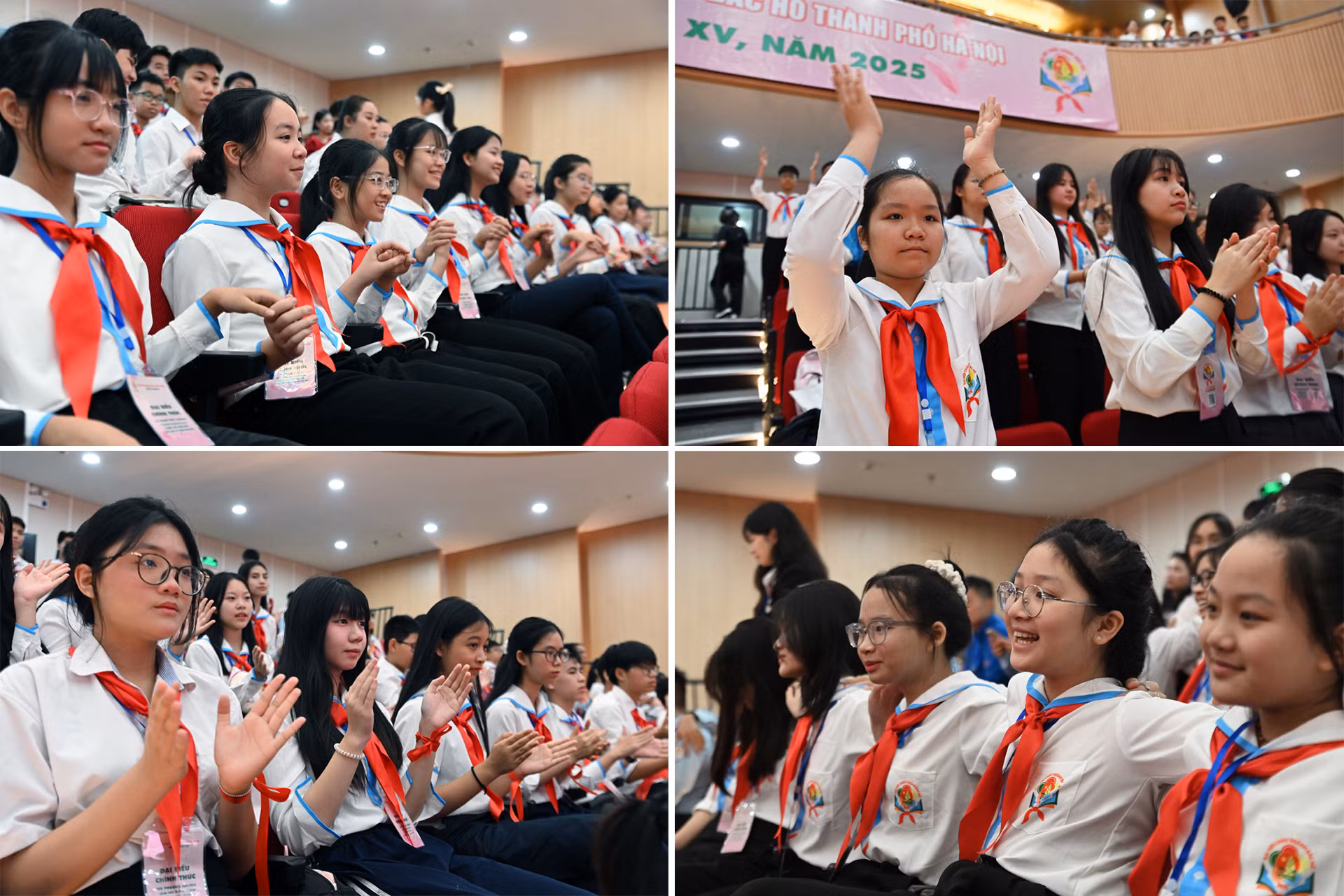 Các đại biểu thiếu nhi hân hoan trong không khí của Đại hội.