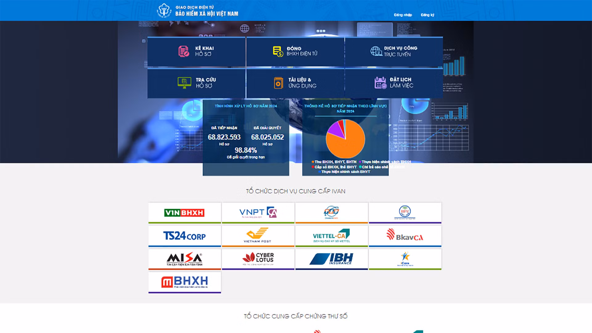 Cổng Dịch vụ công của Bảo hiểm xã hội Việt Nam.