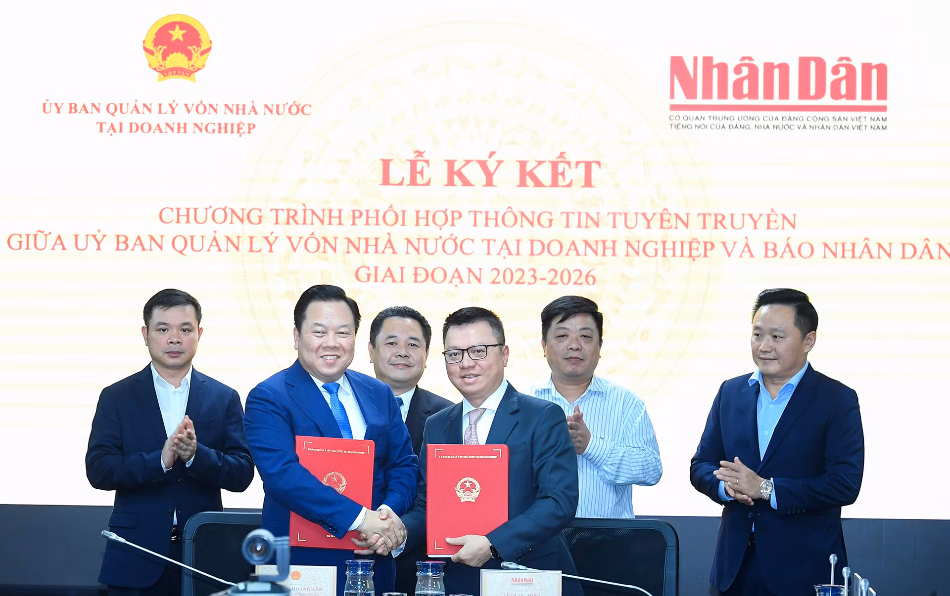 Báo Nhân Dân và Ủy ban Quản lý vốn nhà nước tại doanh nghiệp ký kết chương trình phối hợp thông tin, tuyên truyền