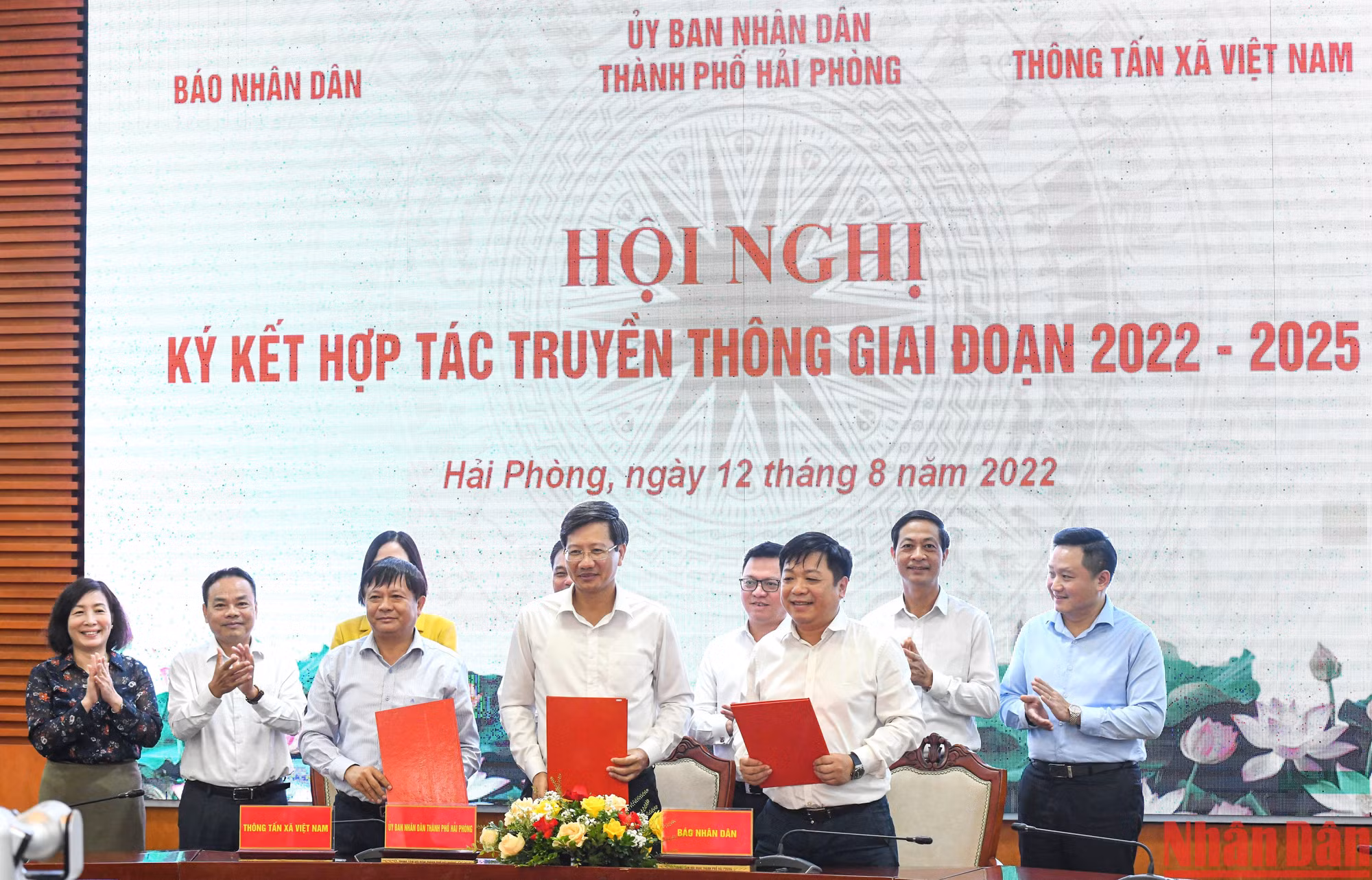 Lễ ký kết hợp tác truyền thông giữa UBND thành phố Hải Phòng với Báo Nhân Dân và Thông tấn xã Việt Nam giai đoạn 2022 -2025 