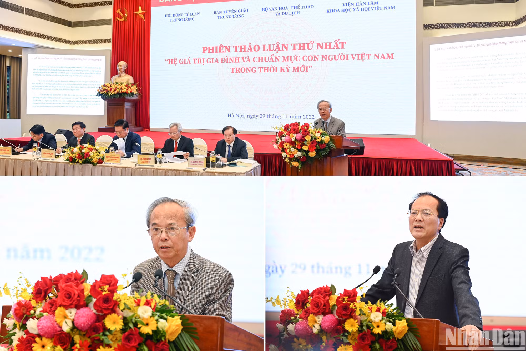Các đại biểu là các nhà nghiên cứu, chuyên gia, nhà khoa học trình bày tham luận tại phiên thảo luận thứ nhất. (Ảnh: THÀNH ĐẠT) Các đại biểu là các nhà nghiên cứu, chuyên gia, nhà khoa học trình bày tham luận tại phiên thảo luận thứ nhất. (Ảnh: THÀNH ĐẠT)