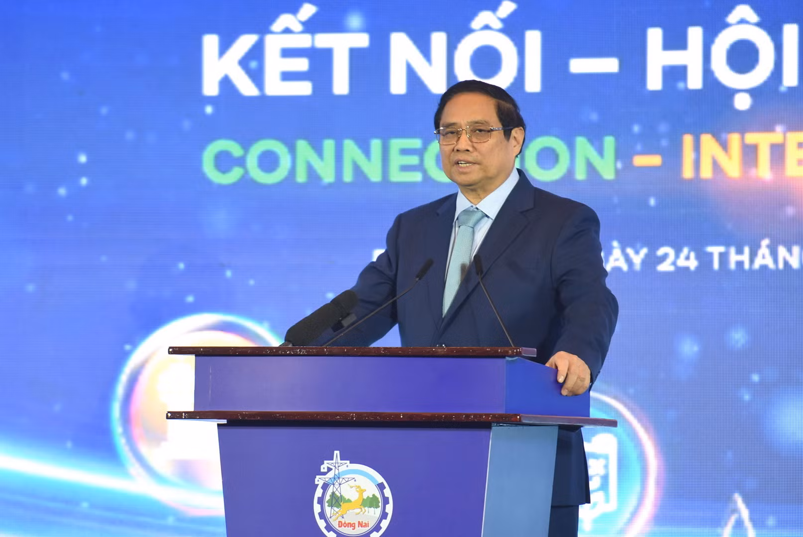 Thủ tướng Chính phủ Phạm Minh Chính phát biểu chỉ đạo tại Hội nghị công bố quy hoạch và xúc tiến đầu tư tỉnh Đồng Nai năm 2024.