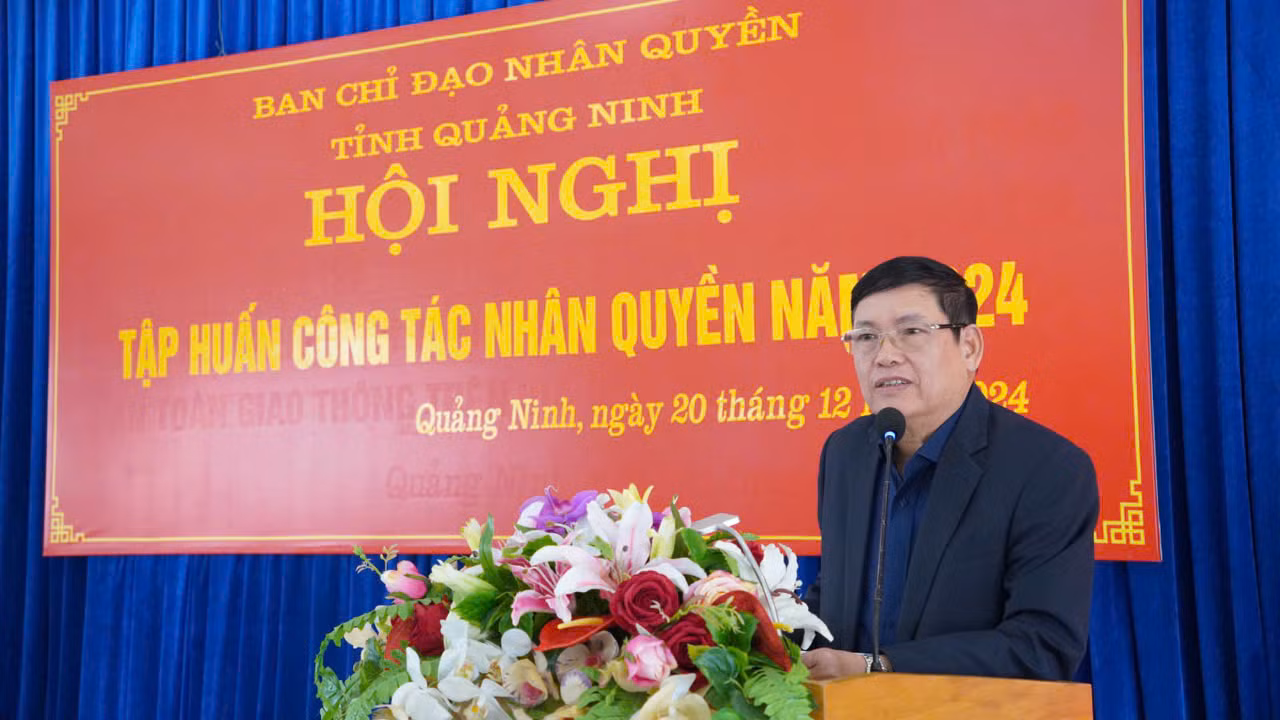 Thiếu tướng Bùi Thanh Hà, Nguyên Phó Cục trưởng Cục An ninh nội địa, Bộ Công an, báo cáo viên của hội nghị.