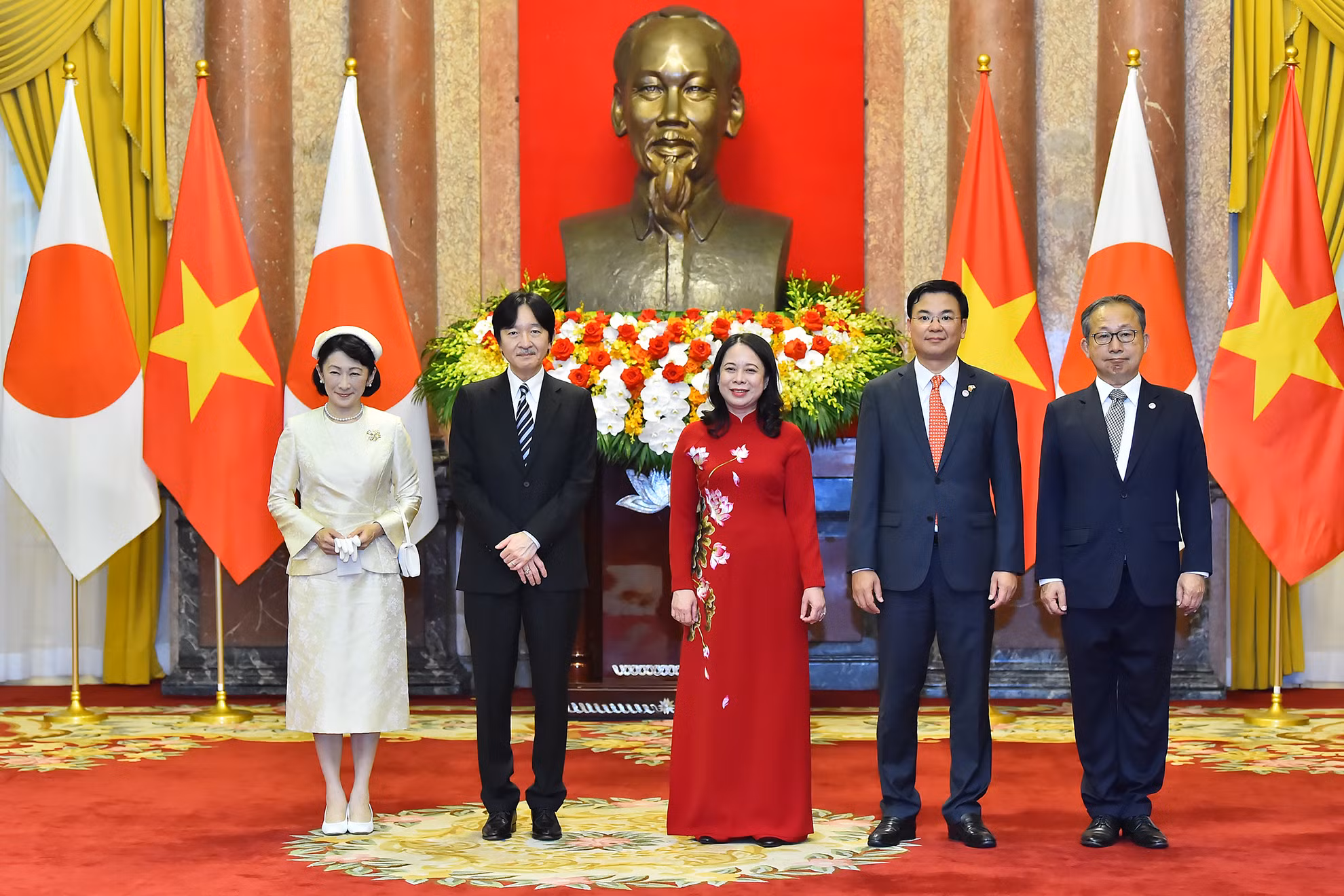 [Ảnh] Phó Chủ tịch nước Võ Thị Ánh Xuân chủ trì lễ đón và hội đàm với Hoàng Thái tử Nhật Bản Akishino ảnh 5