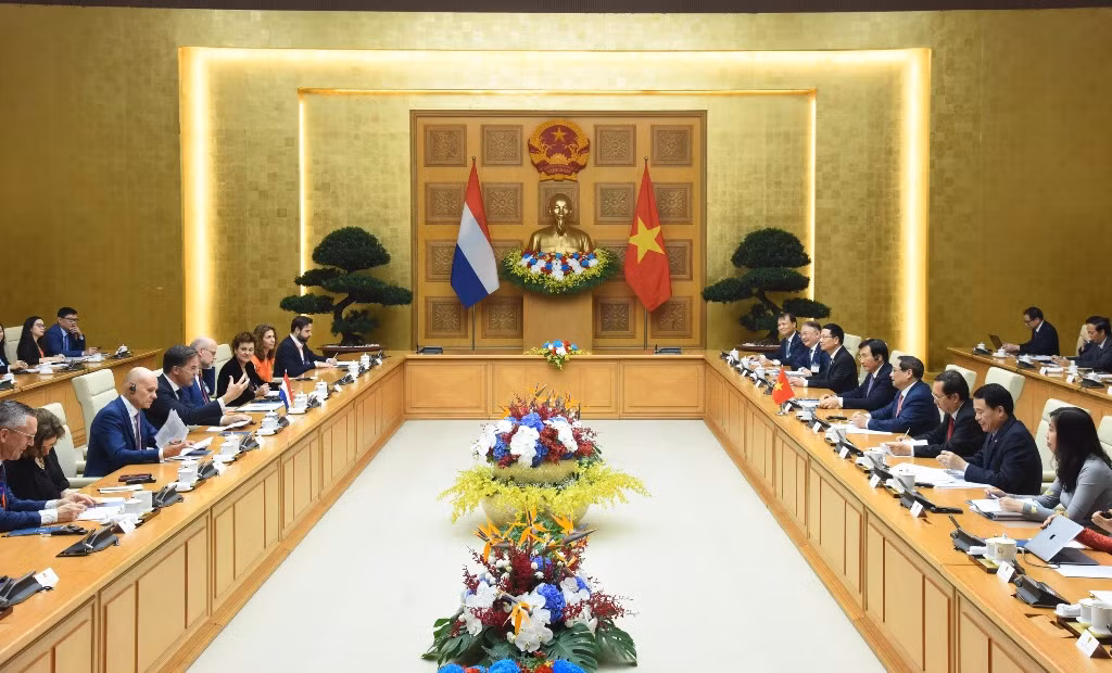 [Ảnh] Thủ tướng Phạm Minh Chính chủ trì Lễ đón Thủ tướng Hà Lan Mark Rutte ảnh 12