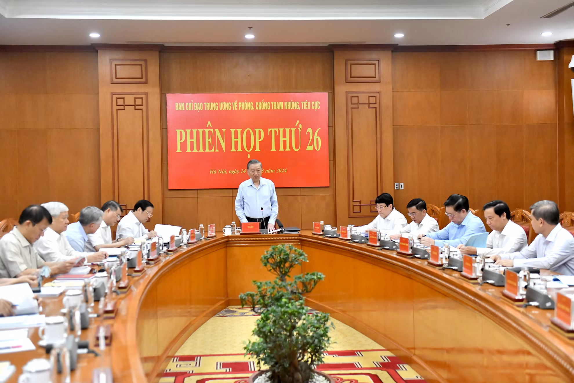 Tổng Bí thư, Chủ tịch nước Tô Lâm chủ trì Phiên họp thứ 26, Ban Chỉ đạo Trung ương về phòng, chống tham nhũng, tiêu cực. Tổng Bí thư, Chủ tịch nước Tô Lâm chủ trì Phiên họp thứ 26, Ban Chỉ đạo Trung ương về phòng, chống tham nhũng, tiêu cực.