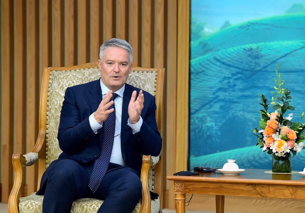 Ông Mathias Cormann, Tổng Thư ký Tổ chức Hợp tác và Phát triển Kinh tế (OECD) phát biểu tại buổi tiếp.