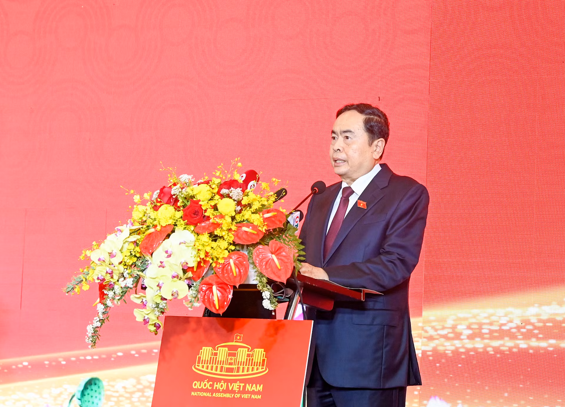 Phó Chủ tịch Thường trực Quốc hội Trần Thanh Mẫn phát biểu khai mạc hội nghị.
