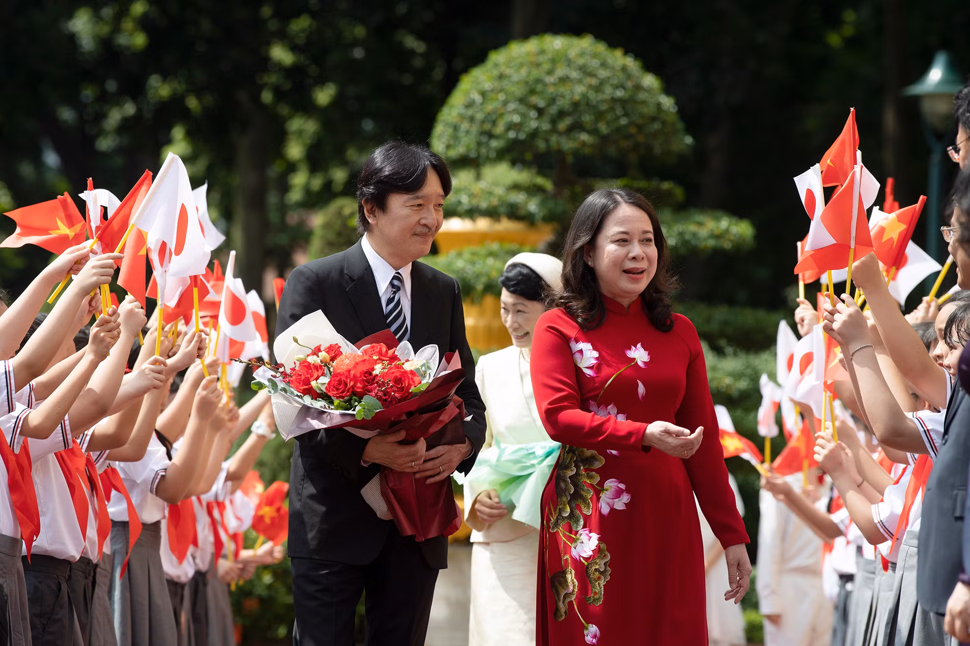 [Ảnh] Phó Chủ tịch nước Võ Thị Ánh Xuân chủ trì lễ đón và hội đàm với Hoàng Thái tử Nhật Bản Akishino ảnh 3