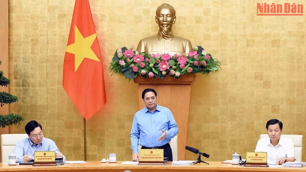 Thủ tướng Phạm Minh Chính phát biểu tại phiên họp.