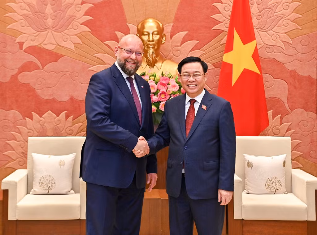 [Ảnh] Chủ tịch Quốc hội Vương Đình Huệ tiếp Phó Chủ tịch Hạ viện Cộng hòa Séc Jan Bartosek ảnh 1