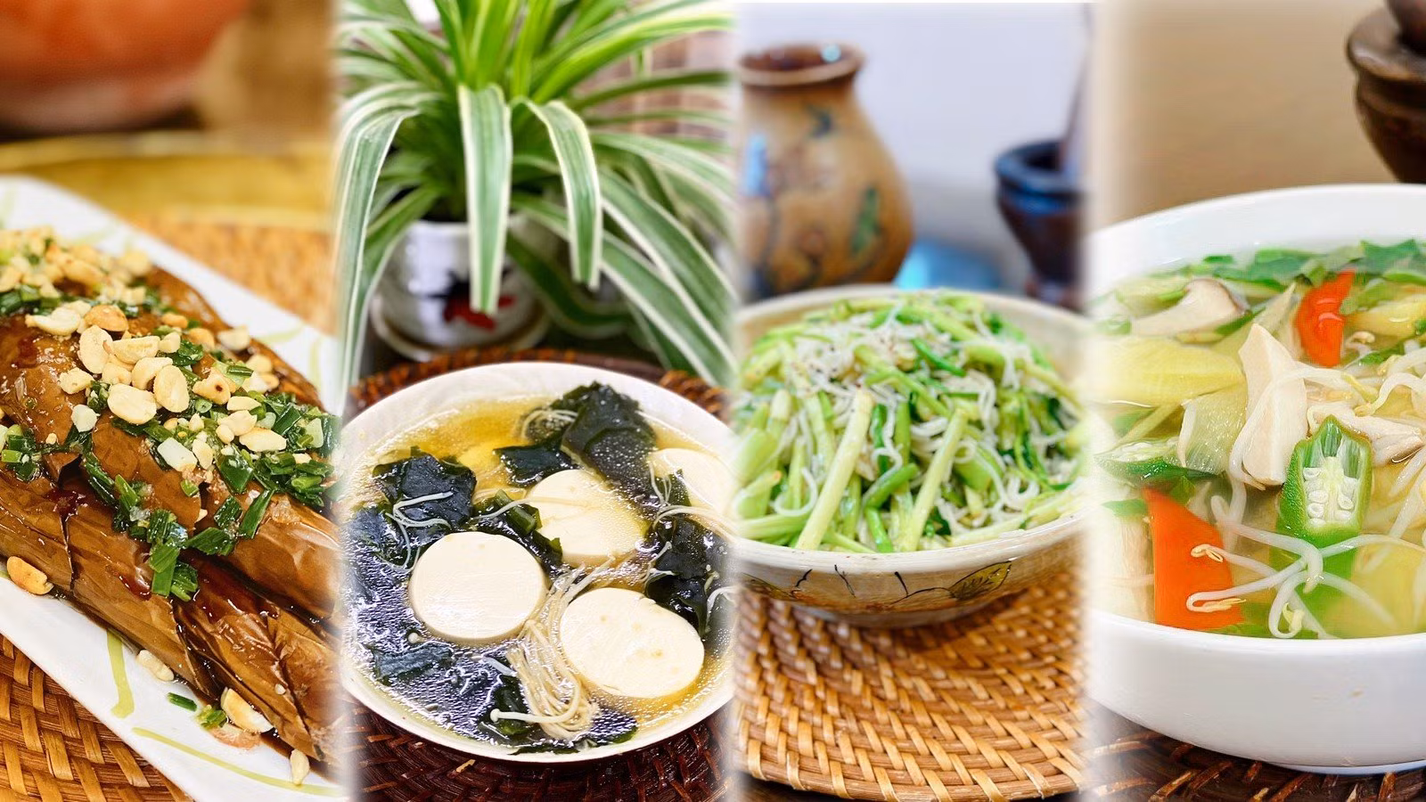 Một vài món chay hấp dẫn. (Ảnh: Nguyễn Phương Hải) Một vài món chay hấp dẫn. (Ảnh: Nguyễn Phương Hải)