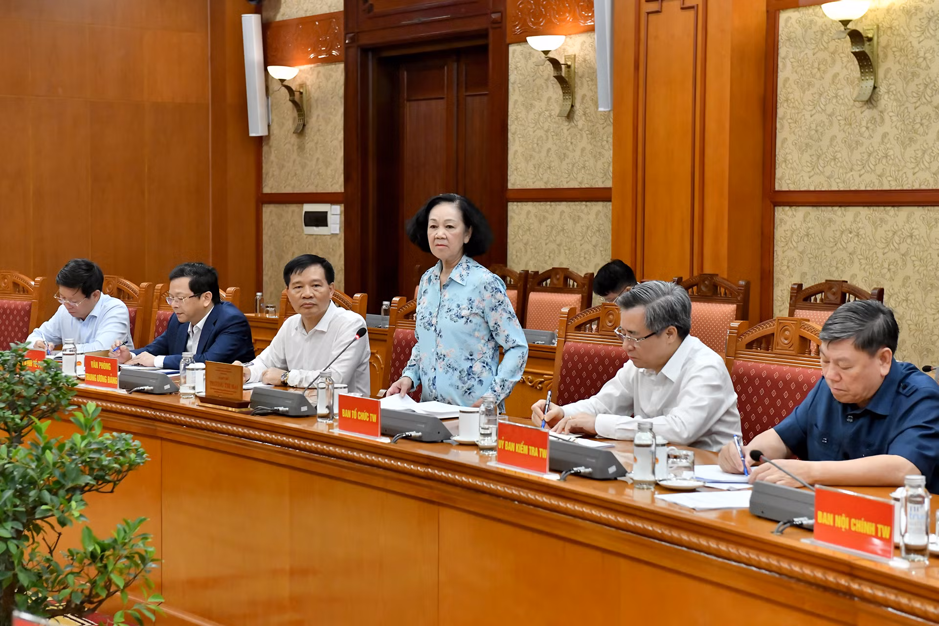 Thường trực Ban Bí thư Trương Thị Mai phát biểu kết luận Hội nghị giao ban công tác quý III/2023.